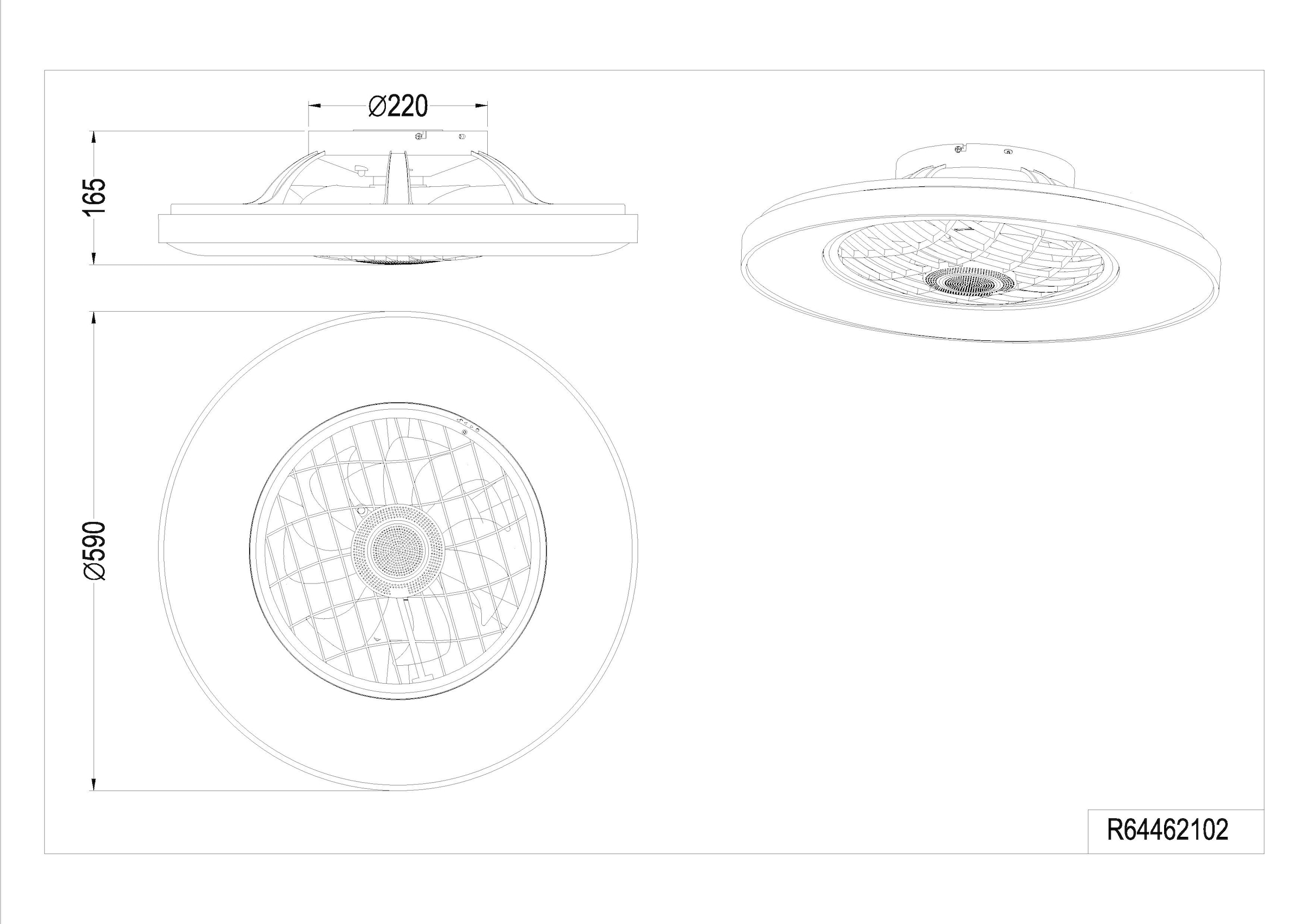 REALITY Leuchten LED Deckenleuchte »LINKÖPING mit Ventilator, Deckenventilator mit Licht inklFernbedienung« LED-Board 1 Stk. warmweiß - kaltweiß mit Bluetooth Lautsprecher, RGB Farbwechsel 3 Geschwindigkeiten Timer