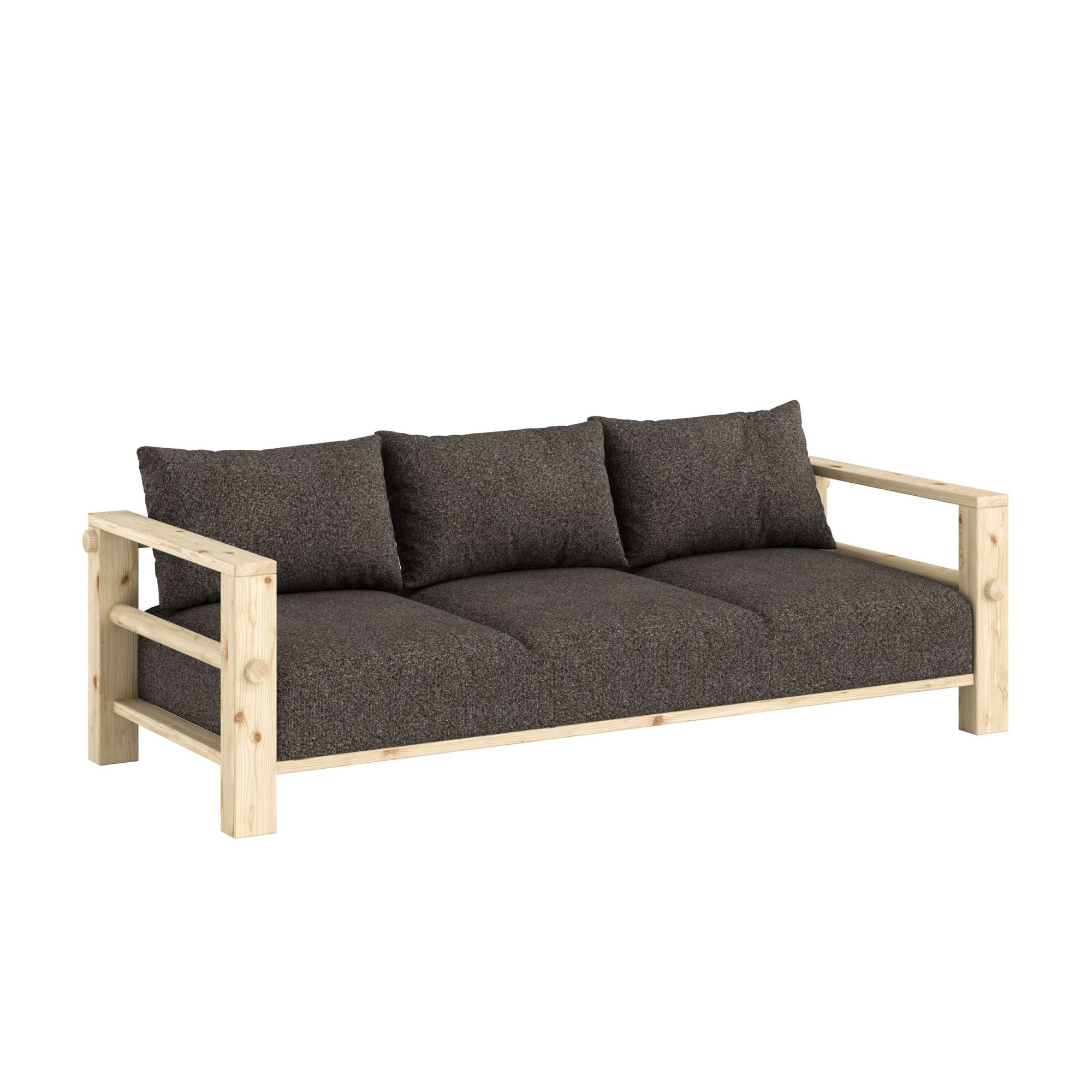 Karup Design Sofa »Bare Sofa, Schlafsofa mit Boxspring, 3-Sitzer, Couch, Bettfunktion« Boxspring-Matratze mit Sprungfedern, 3 Rückenkissen, Made in Europe