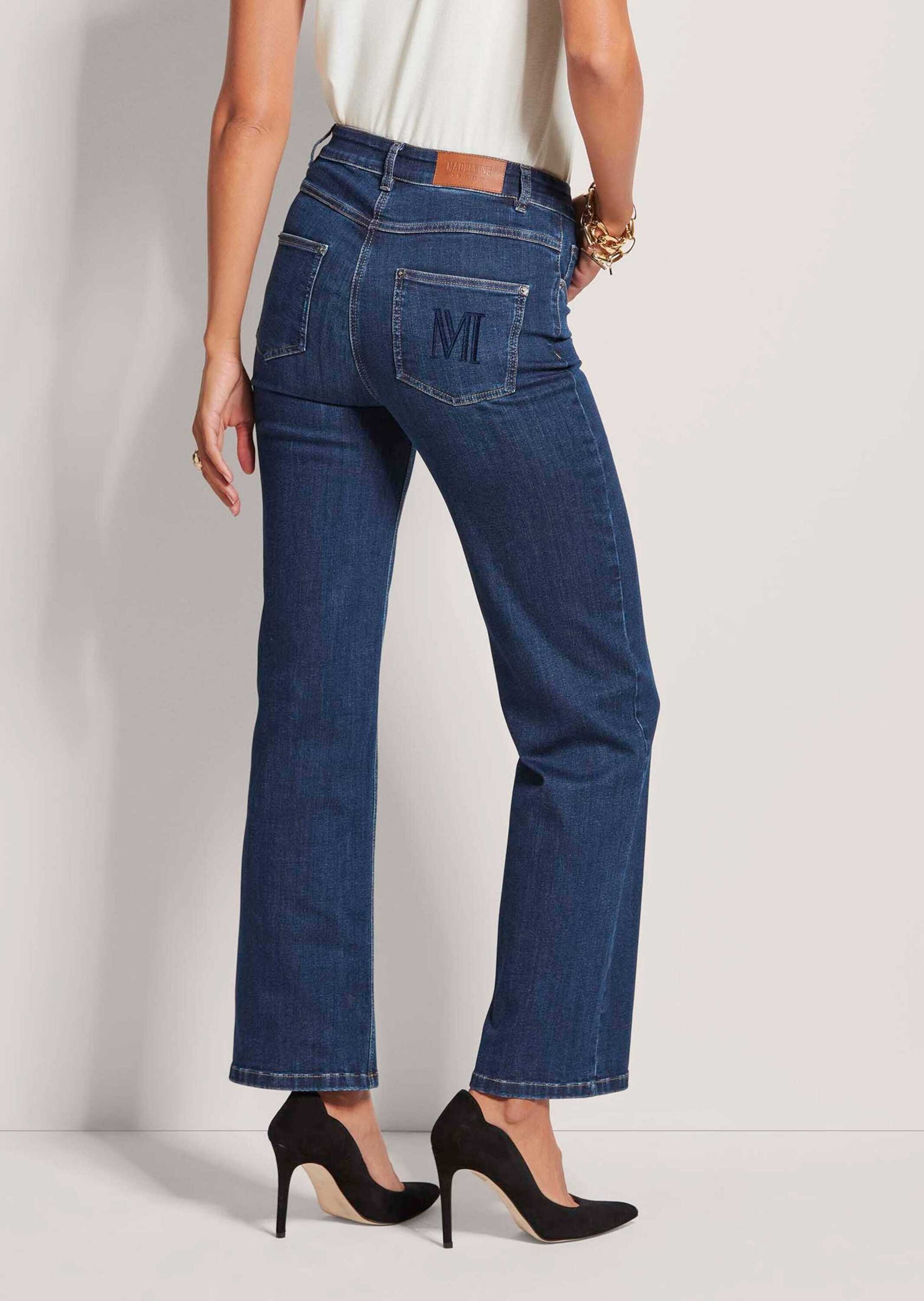MADELEINE Regular-fit-Jeans »Jeans M-Jeans in gerader Form mit Logo-Stickerei«