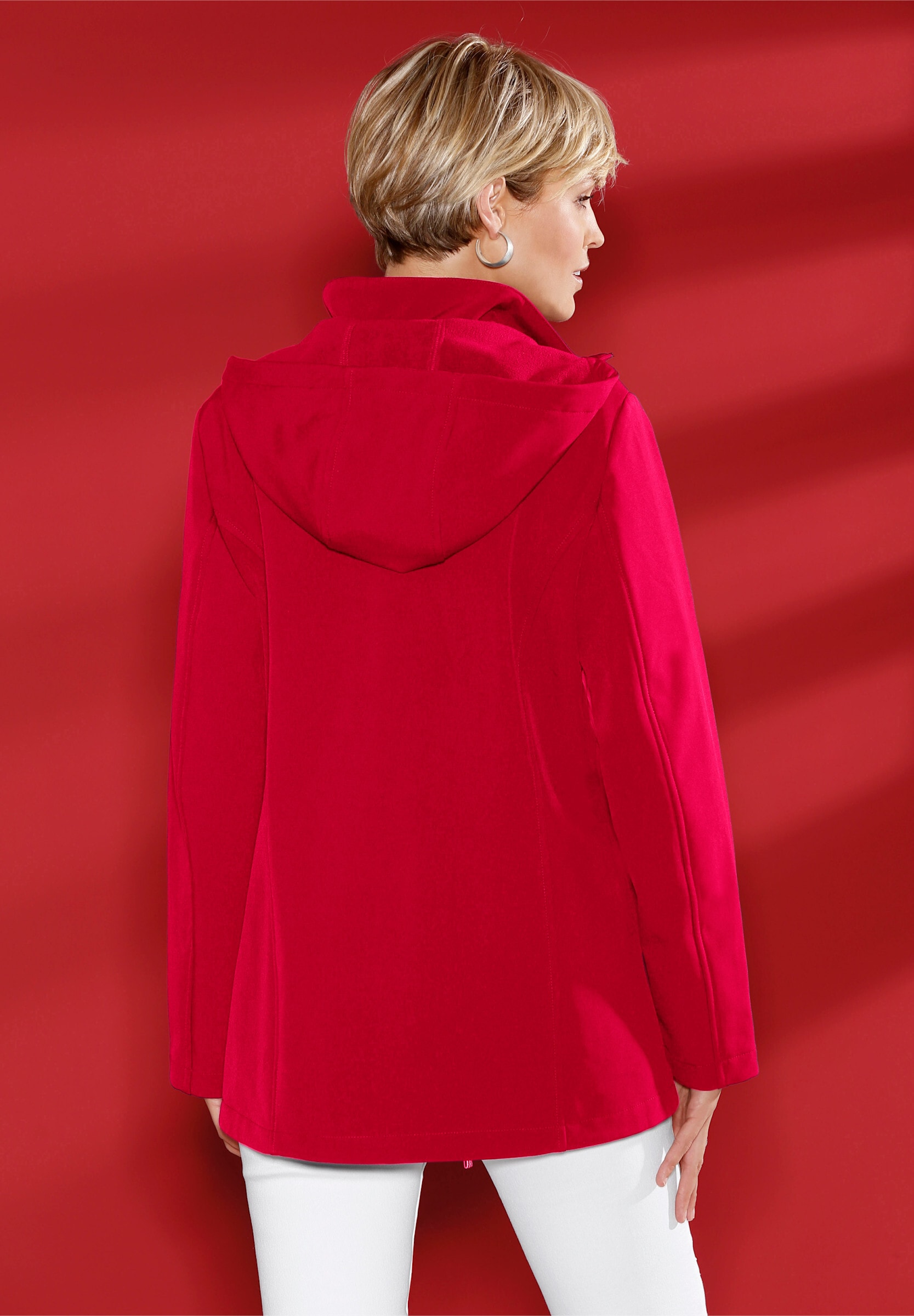 Sieh an! Softshelljacke »Softshell-Jacke Softshelljacke winddicht, atmungsaktiv« mit Kapuze