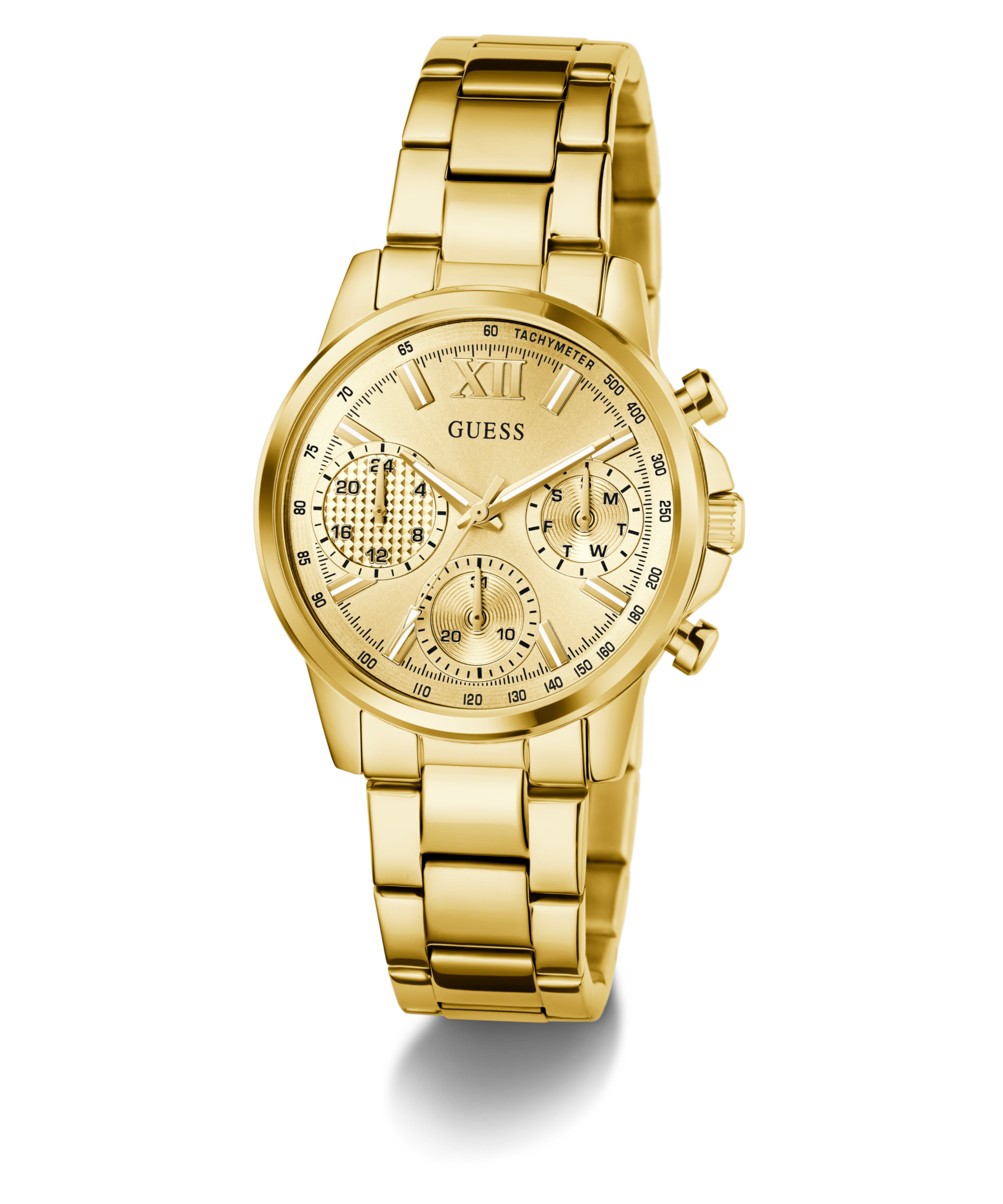 Guess Multifunktionsuhr »BAILEY« Quarzuhr, Armbanduhr, Damenuhr, Edelstahlarmband, Datum