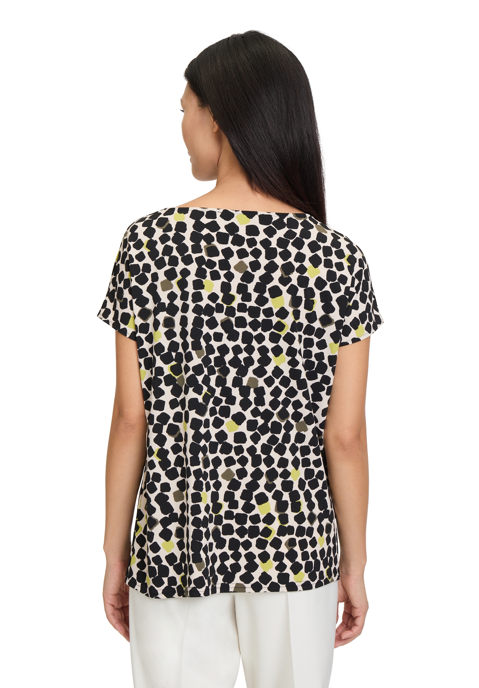 Betty Barclay Kurzarmshirt »Printshirt mit Wasserfallausschnitt«