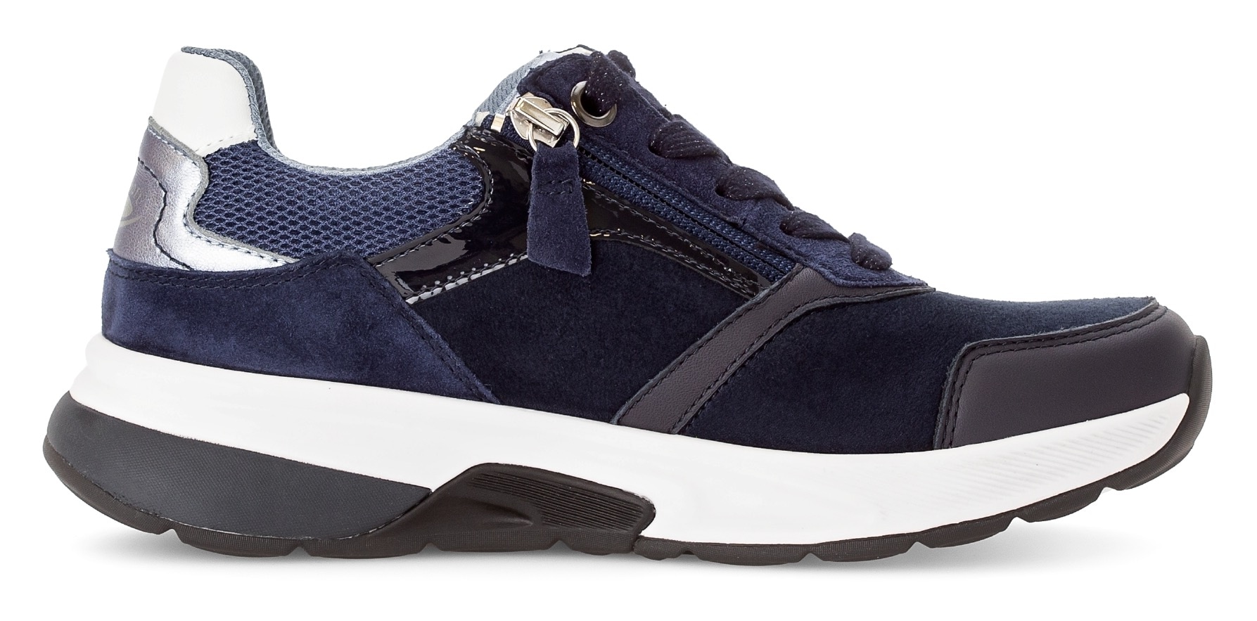 Gabor Rollingsoft Keilsneaker, Freizeitschuh, Halbschuh, Schnürer mit gepolstertem Schaftrand