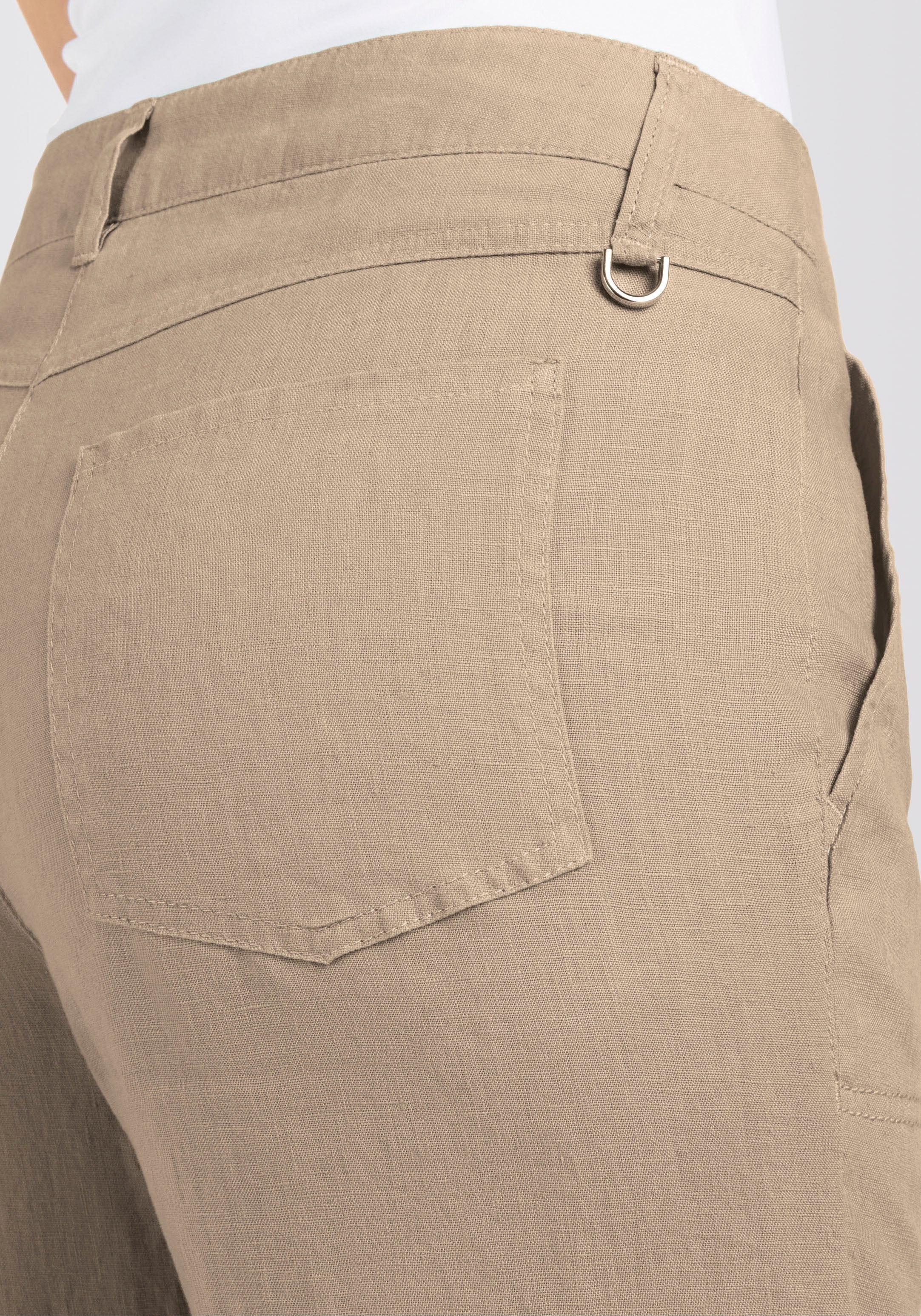 MAC Leinenhose »NORA cropped«  Sommerhose temperaturausgleichend und angenehm auf der Haut
