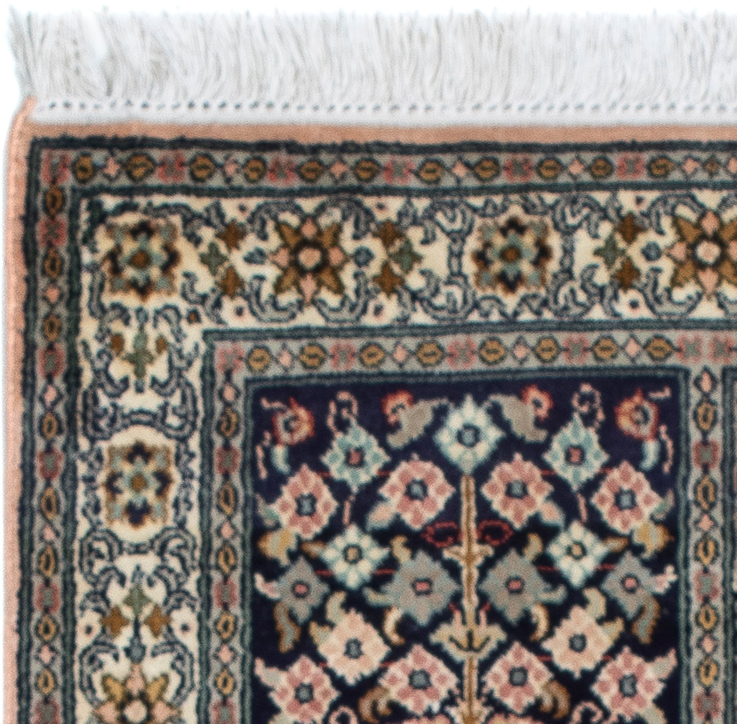 morgenland Seidenteppich »Seidenteppich - Kaschmir Seide - 95 x 64 cm - mehrfarbig«, rechteckig, Wohnzimmer, Handgeknüpft, Einzelstück mit Zertifikat