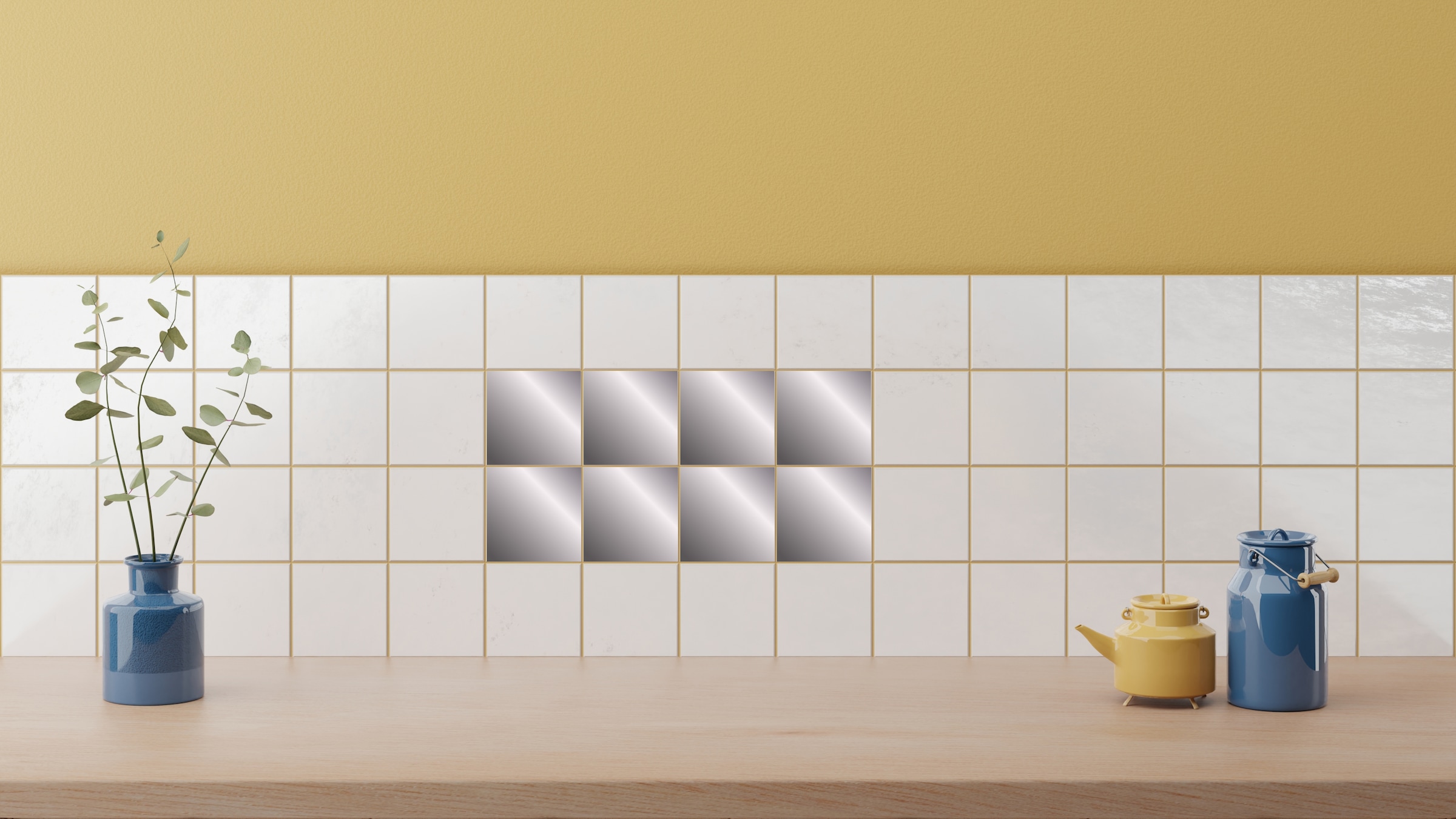 queence Fliesenaufkleber »Metallic Look« Stickerfliesen, selbstklebend, Sticker, 12er Set