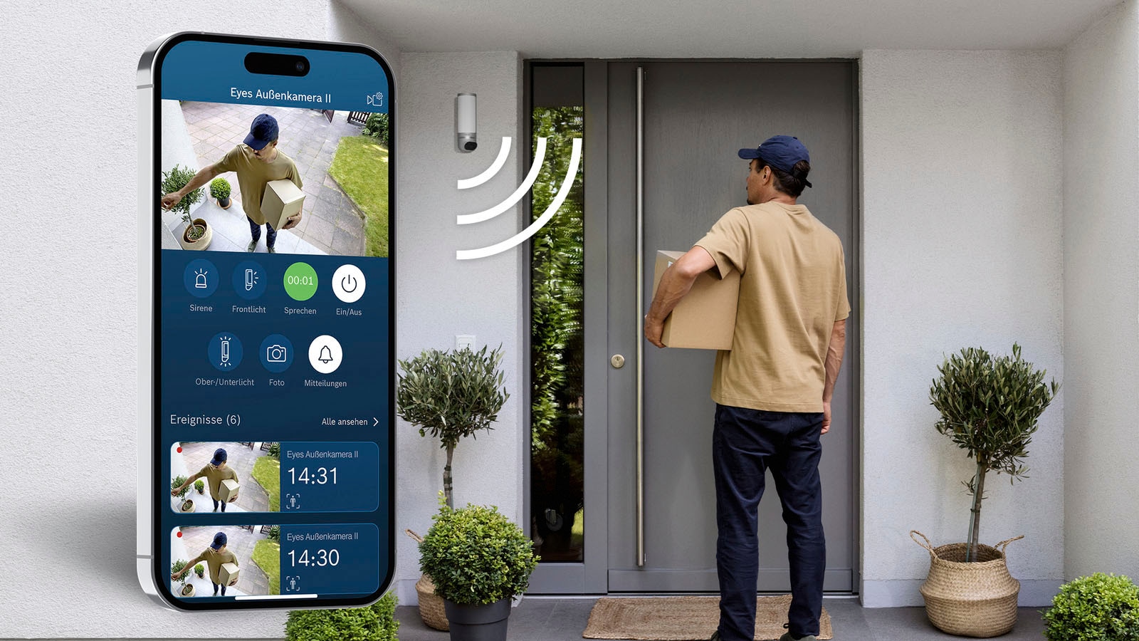 BOSCH Smart Home Kamera »Smart Home Eyes II«, Außenbereich