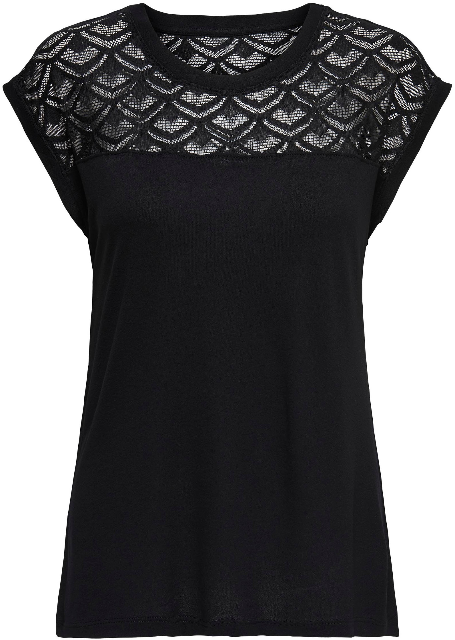 ONLY Spitzenshirt »ONLNICOLE LIFE S/S MIX TOP JRS NOOS«