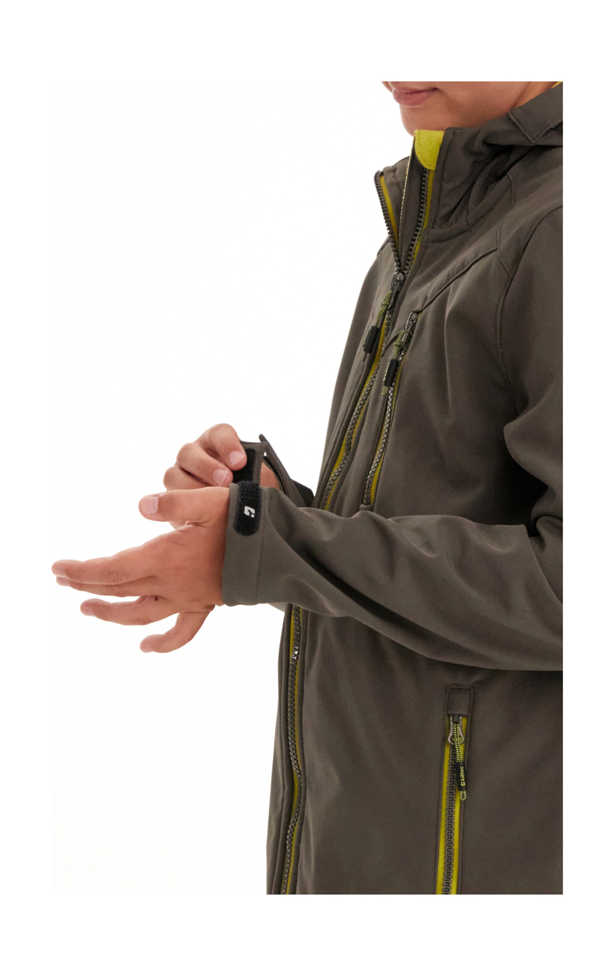 Killtec Softshelljacke »Boys Softshelljacke«, Wasserabweisende Softshelljacke mit Kapuze, Fleece