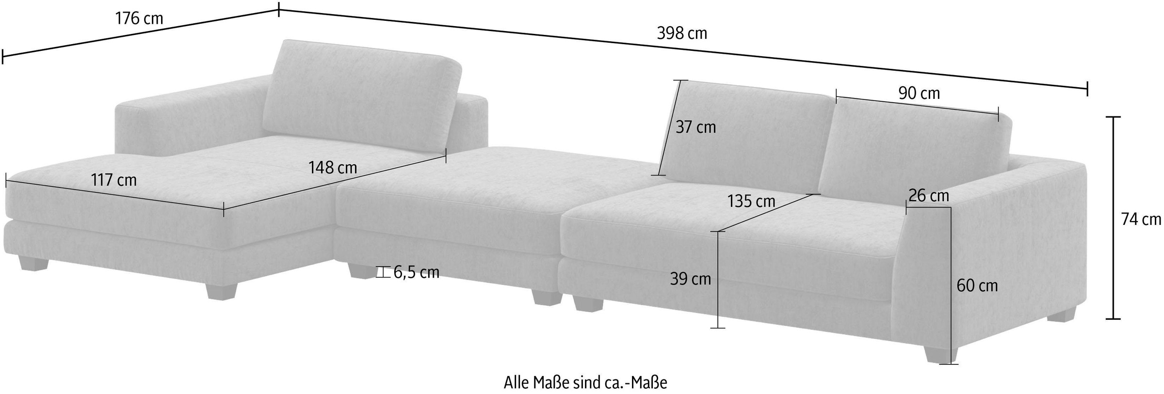 machalke® Ecksofa »atoll, L-Form«