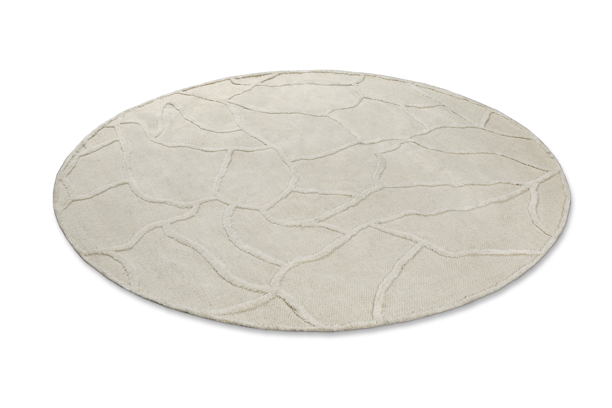 Wecon home Teppich »Hamptons TWENTYSIX«, rund, 10 mm Höhe, Kurzflor, Wohnzimmer, Schlafzimmer, elegant, robust, Mosaik Design