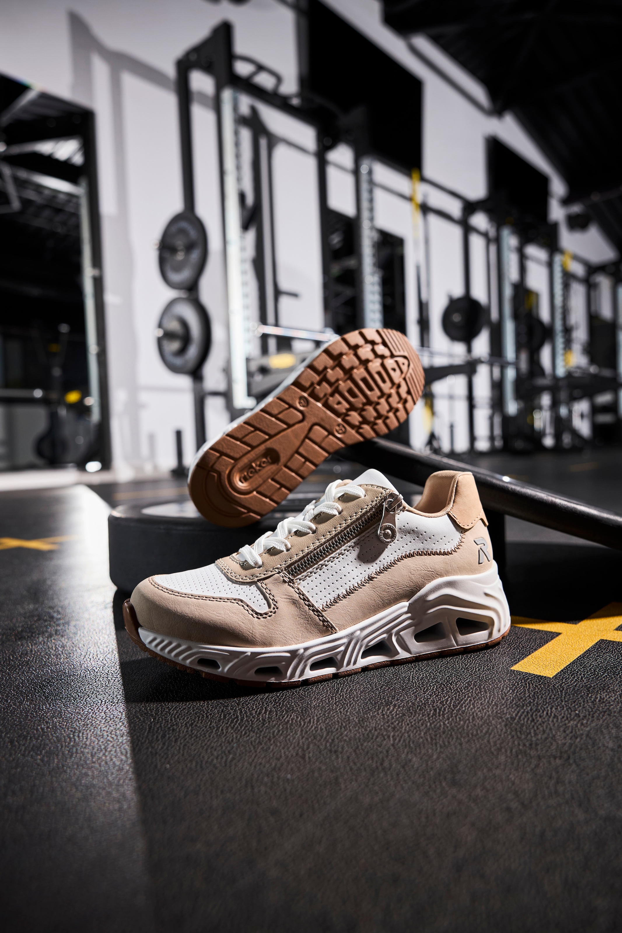 RIEKER Sport Keilsneaker  Schnürschuh, Halbschuh, Freizeitsneaker mit Reißverschluss