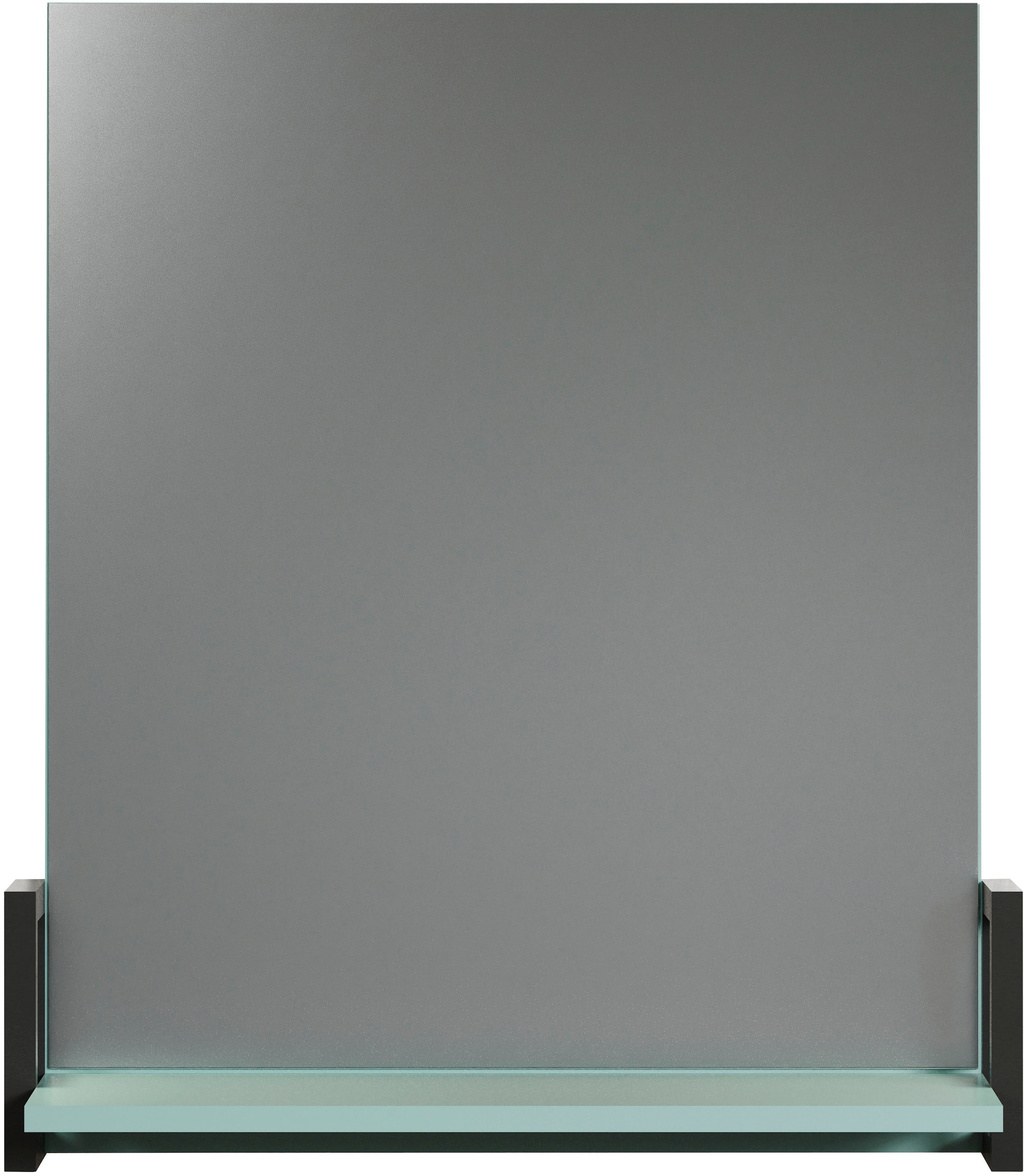 trendteam Badspiegel »Matix Wandspiegel«, (1 St.), eckiger Badspiegel mit Ablage, Breite 64 cm, grau blau