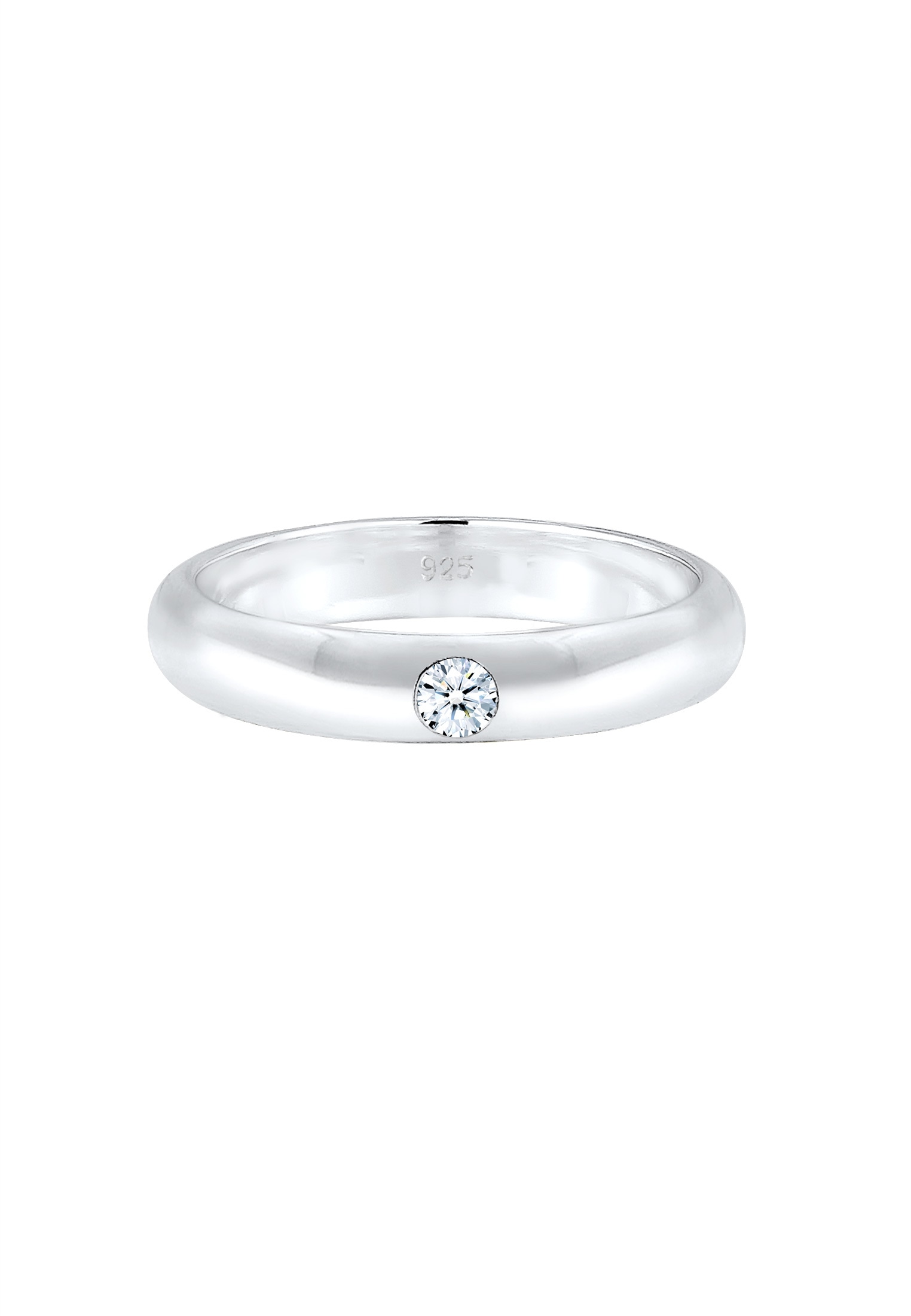 Elli DIAMONDS Verlobungsring »Ring Solitär Verlobung Diamant Weiß Brillantschliff (0.06 ct) 925 Sterling Silber«