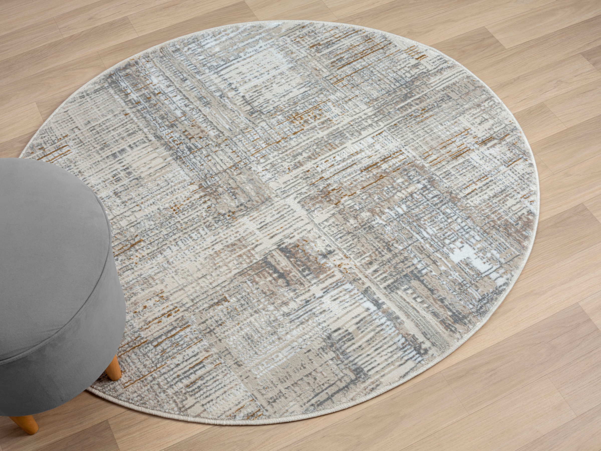 Myflair Möbel & Accessoires Teppich »My Taste«, rund, 10 mm Höhe, Kurzflor, Retro-Design, besonders weich durch Microfaser