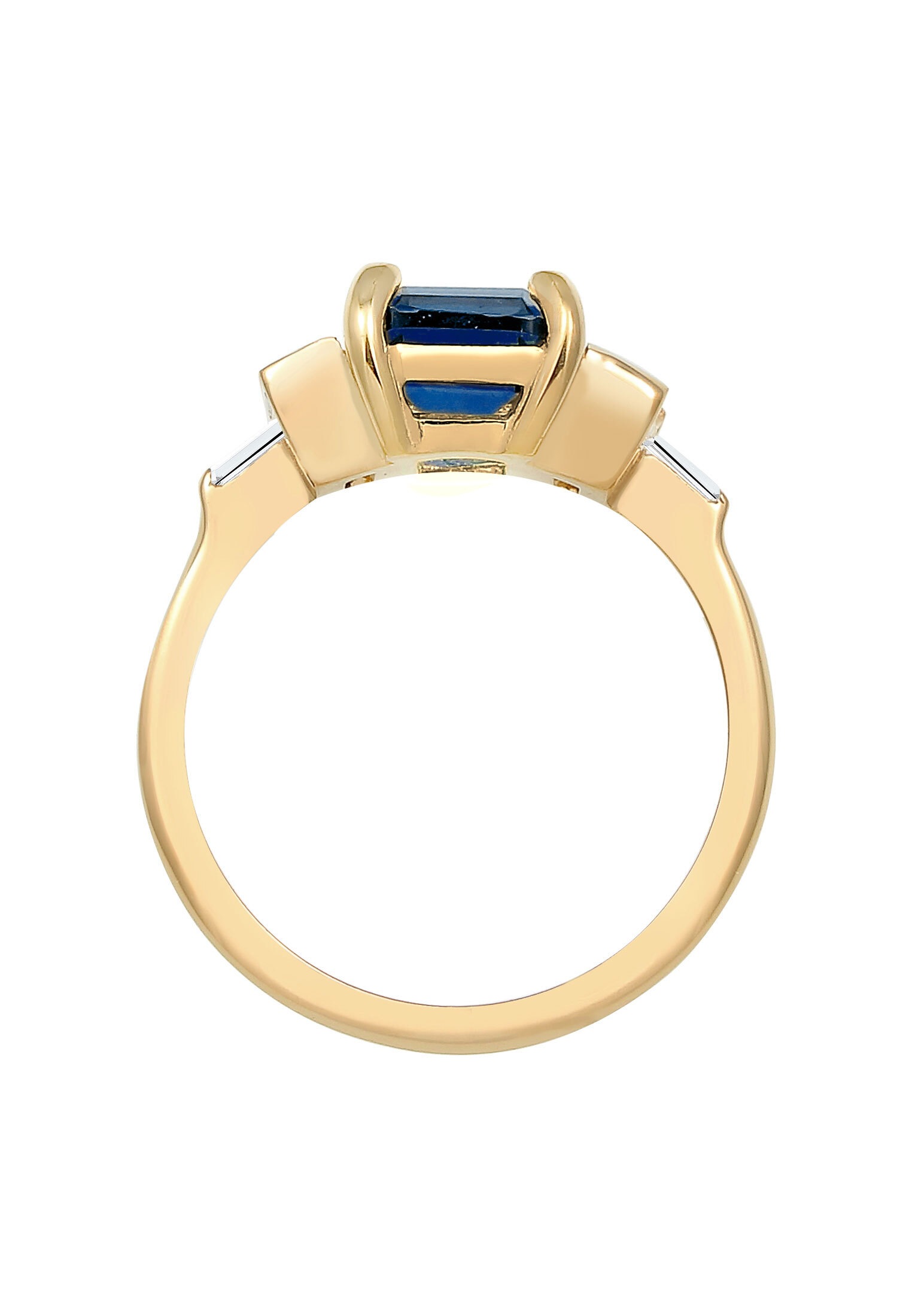 Elli Premium Silberring »Ring Topas Grün 925 Sterling Silber Gold-plated«
