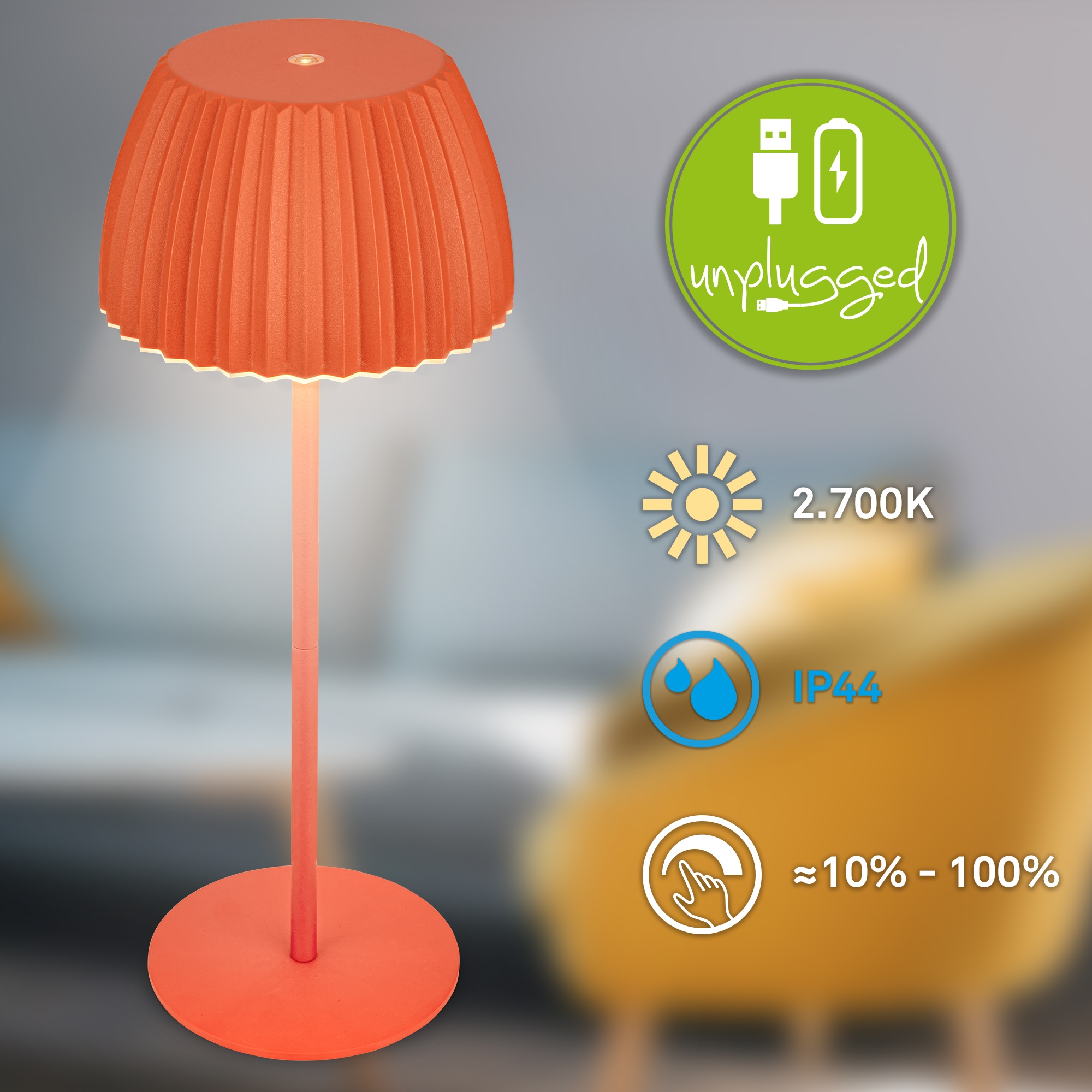 Briloner Leuchten 1100000002199 »Akku LED Tischleuchte« LED-Modul