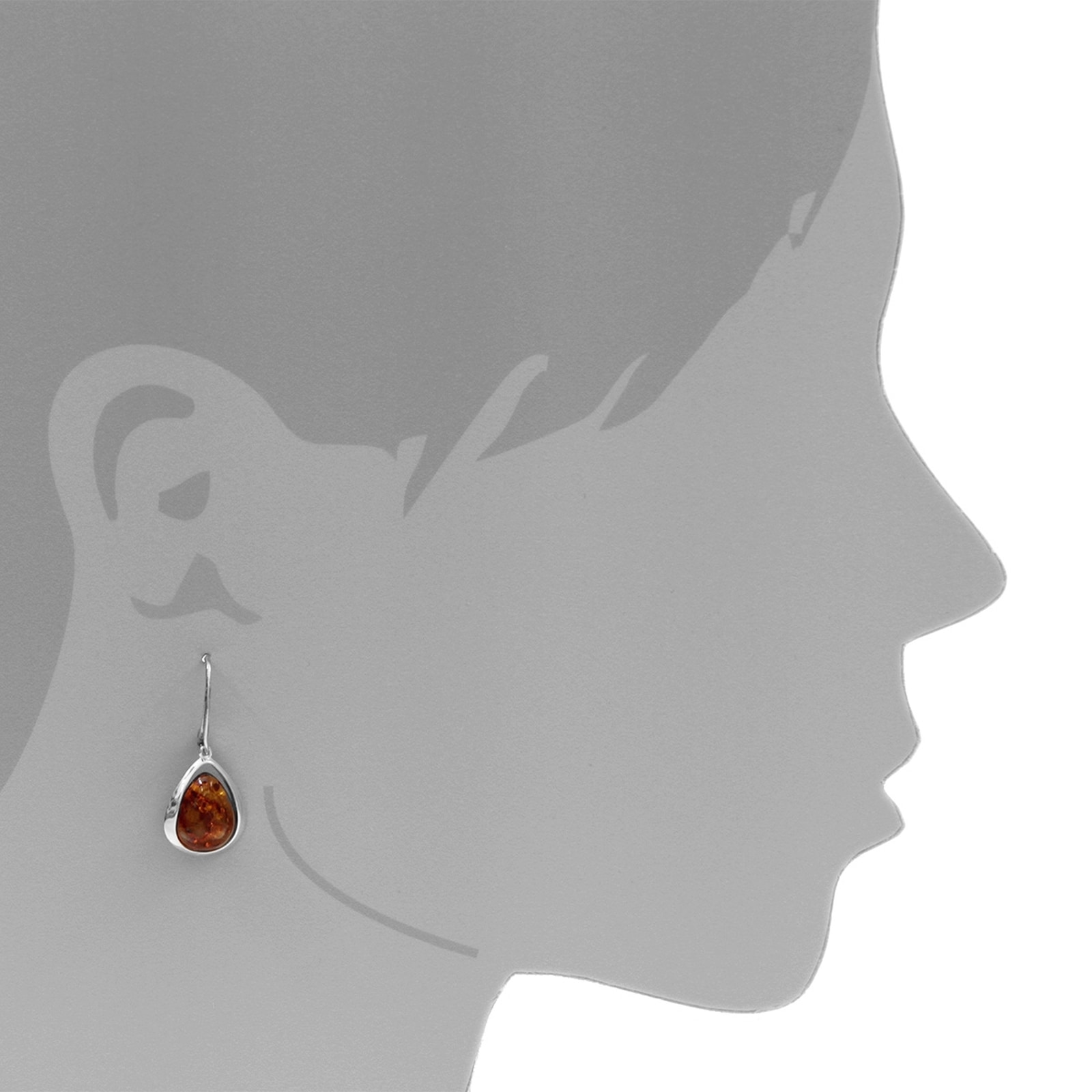 OSTSEE-SCHMUCK Paar Ohrhänger »- Angelina - Silber 925/000 - Bernstein«