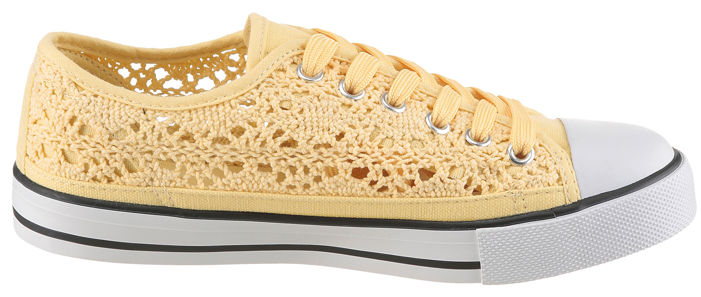 Aniston SHOES Sneaker  Schnürschuh, Freizeitschuh in Häkeloptik - NEUE KOLLEKTION