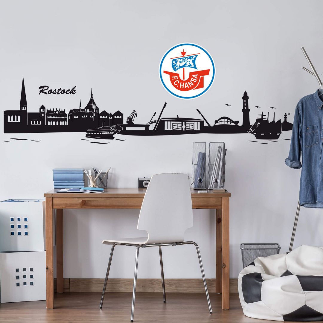 »Hansa Wandtattoo Wall-Art Logo«, (1 St.) bestellen mit Skyline bequem Rostock