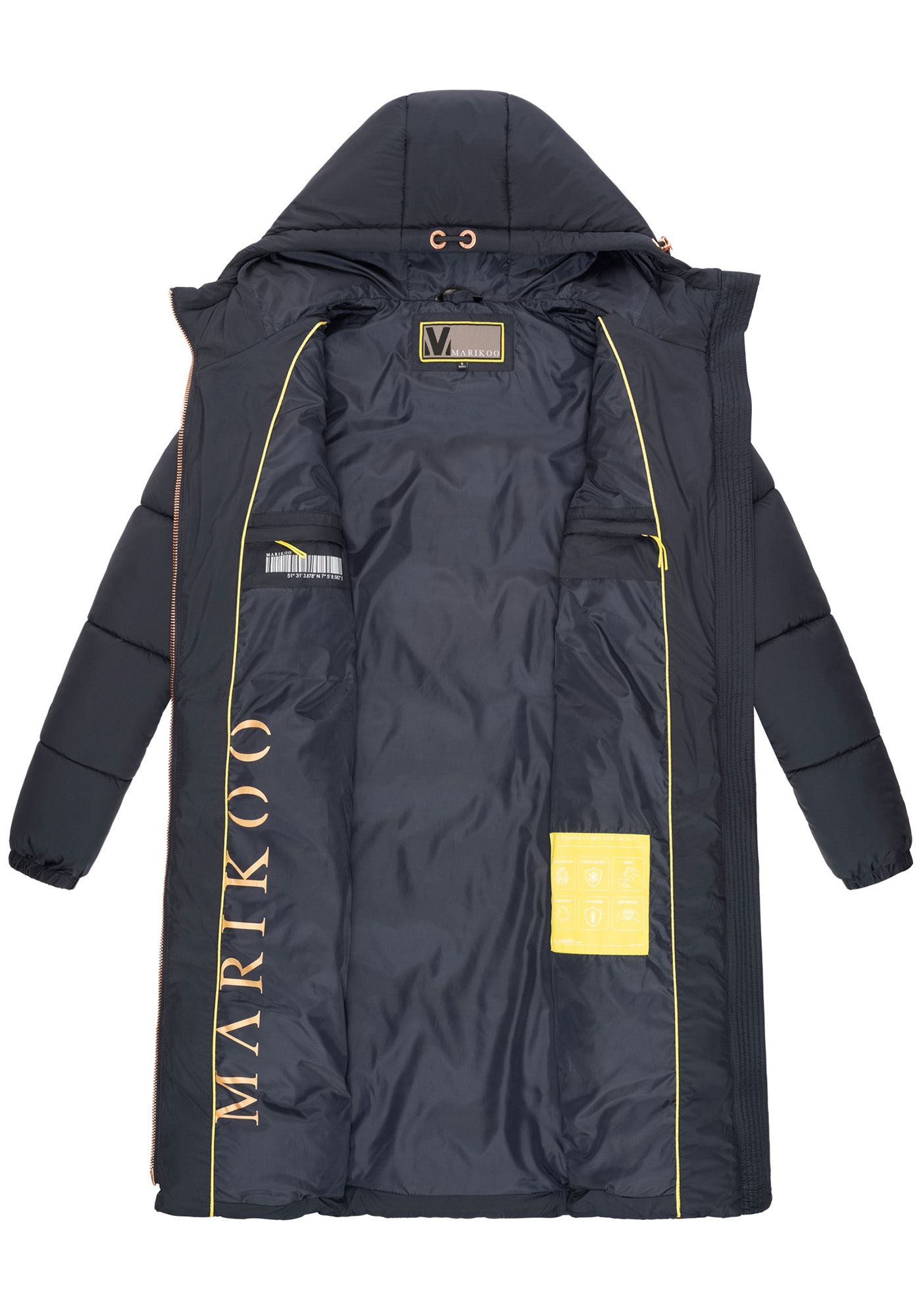 Marikoo Winterjacke »Marikoo Nomadiaa lange Damen Winterjacke N024«