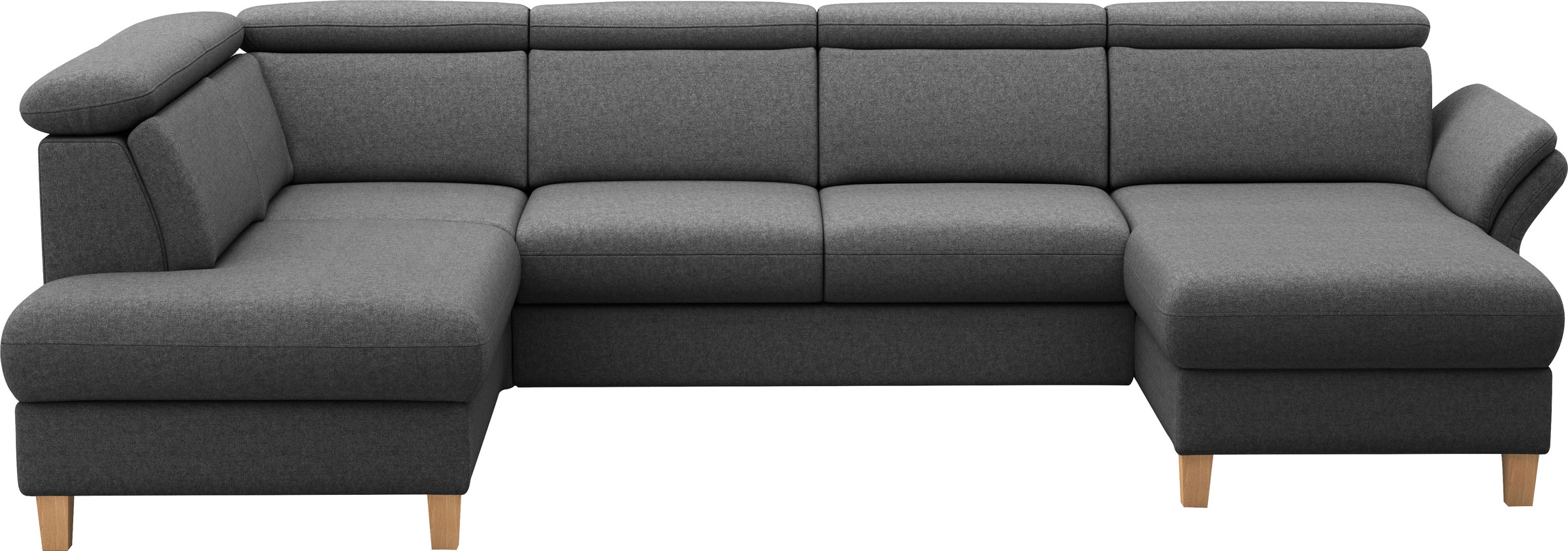 Home affaire Wohnlandschaft »Glendale, U-Form« inkl. Kopfteilverstellung, wahlweise mit Vorziehsitz und Bettkasten