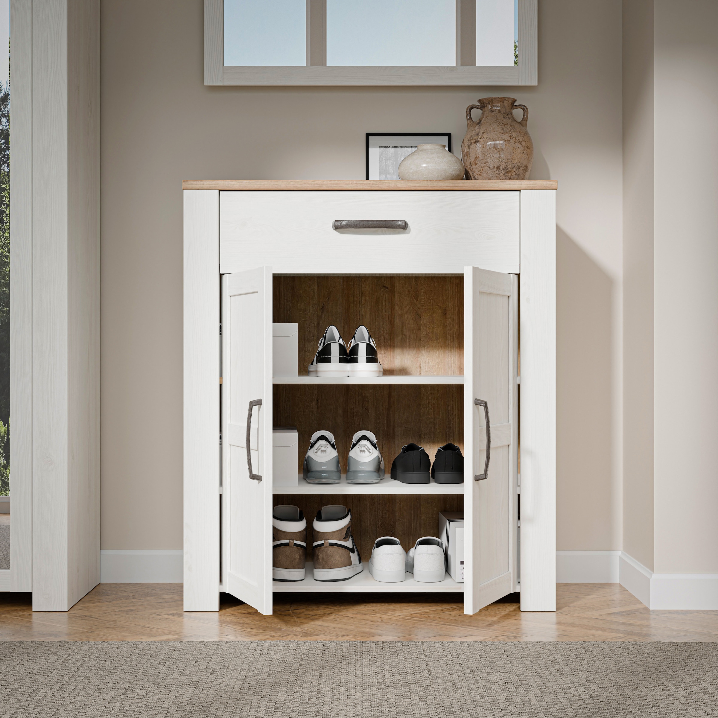 FORTE Schuhkommode »Bohol Schuhschrank, Soft Close, 12 Paar Schuhe« B/H/T 86,4/99,3/42 cm,