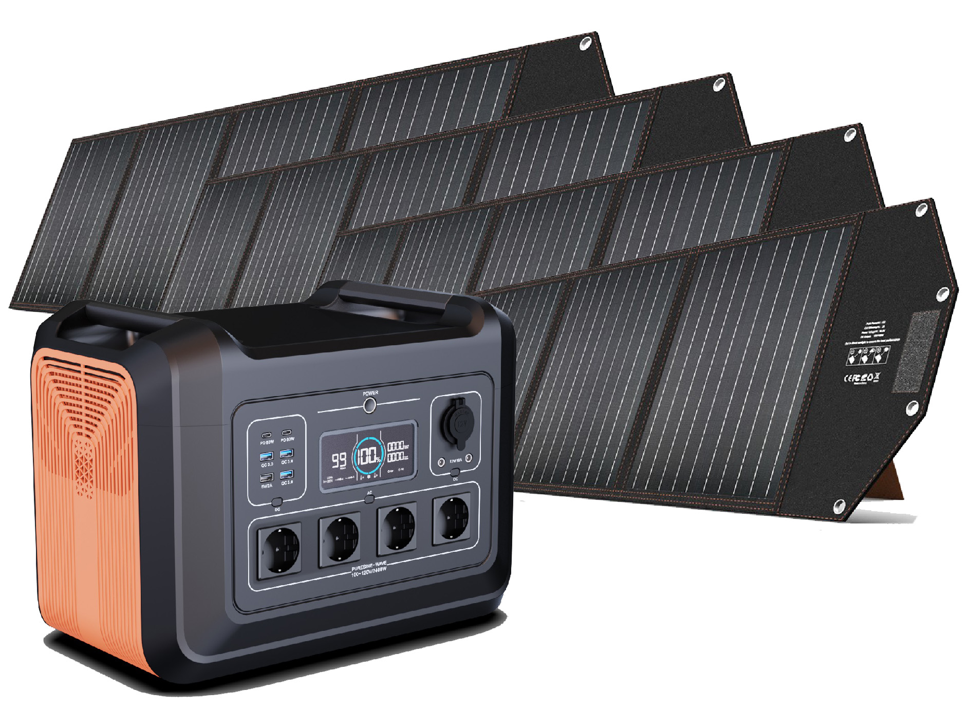 Powerstation »UPP-2400 Kit 2400Watt, 2232 Wh, LiFePO4, tragbarer Akku/Batterie«,...