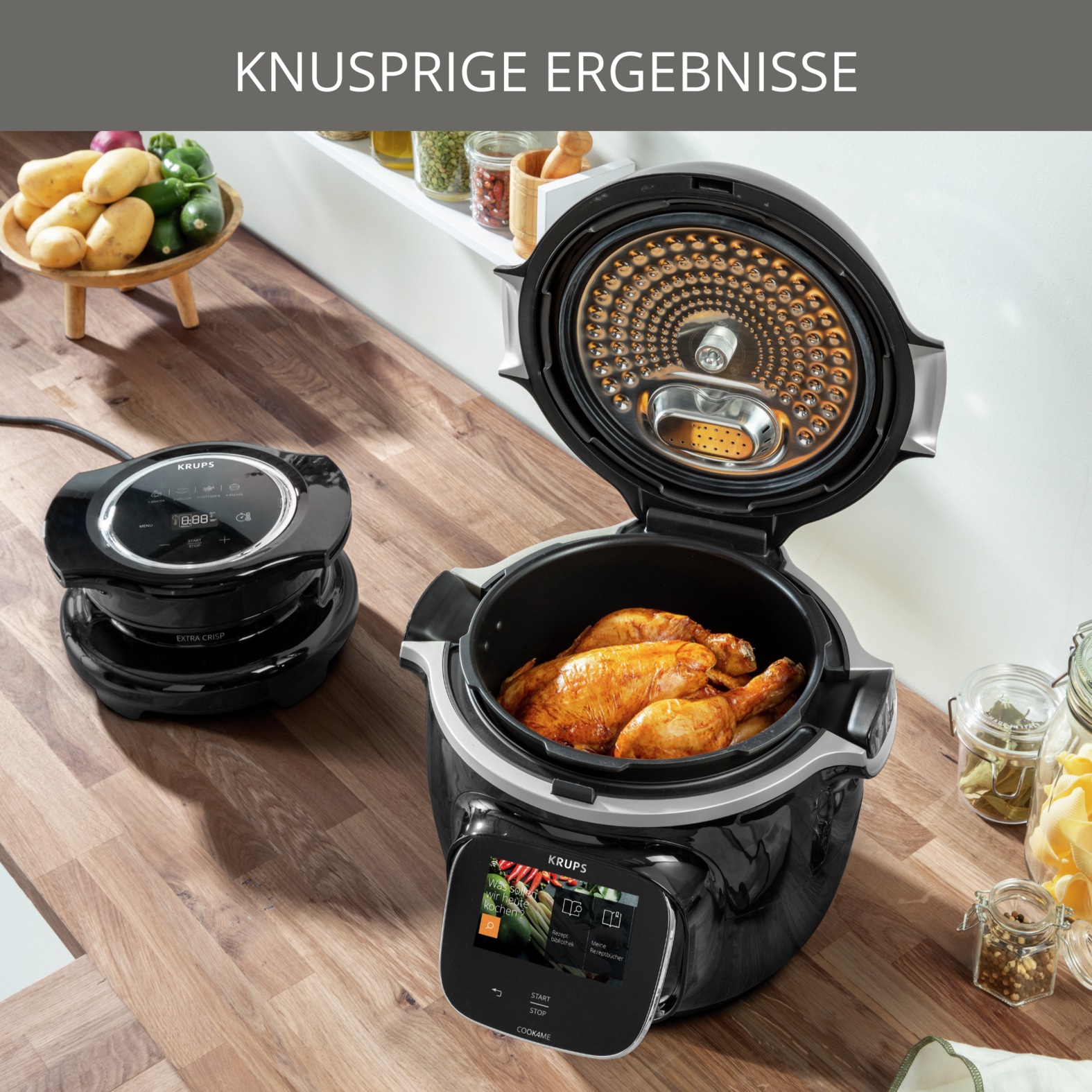Krups Küchenmaschinen Zubehör-Set »Cook4Me Extra Crisp-Deckel AJ1508«