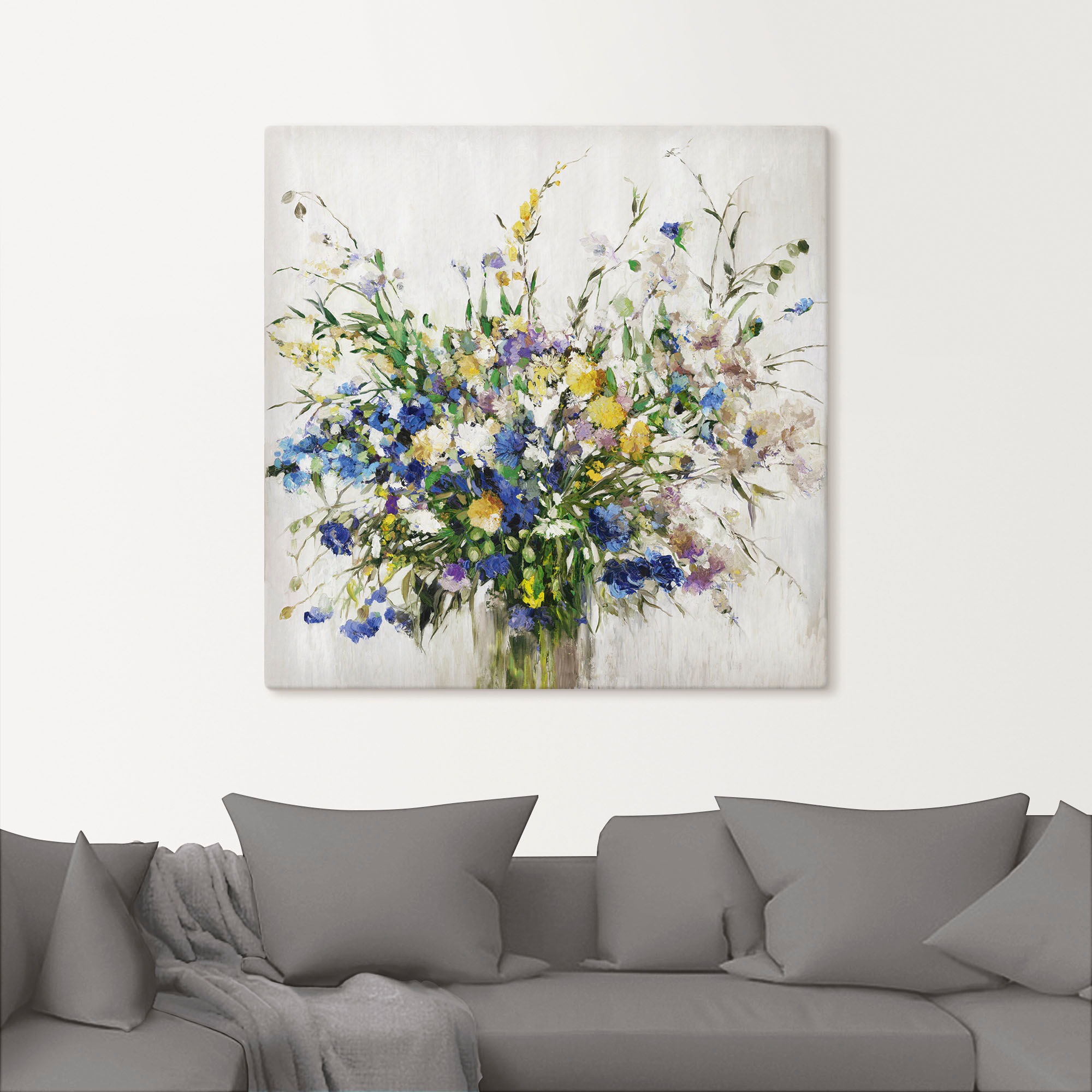 Artland Leinwandbild »Wildblumenstrauß« Blumenbilder 1 Stk. tlg. auf Holzrahmen gespannt