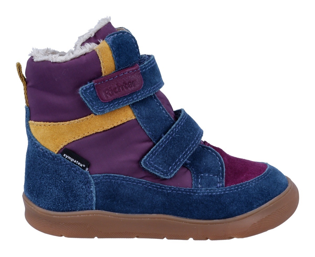 Richter Winterstiefel »Samy WMS: Mittel«  Barfußschuh, Klettstiefel mit Sympatex, Größenschablone zum Download