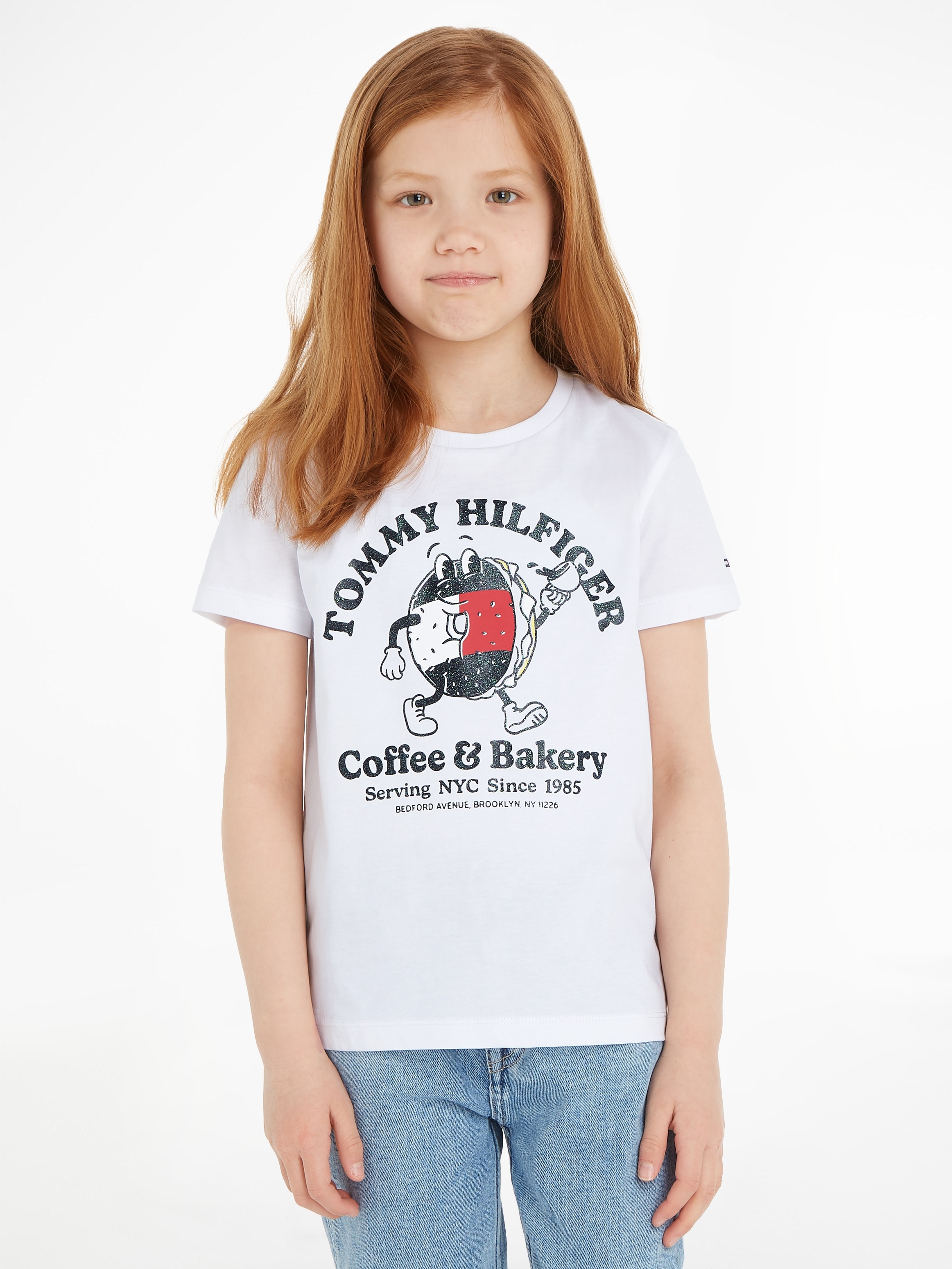 T-Shirt »TOMMY BAGELS TEE S/S«, mit großem Druck