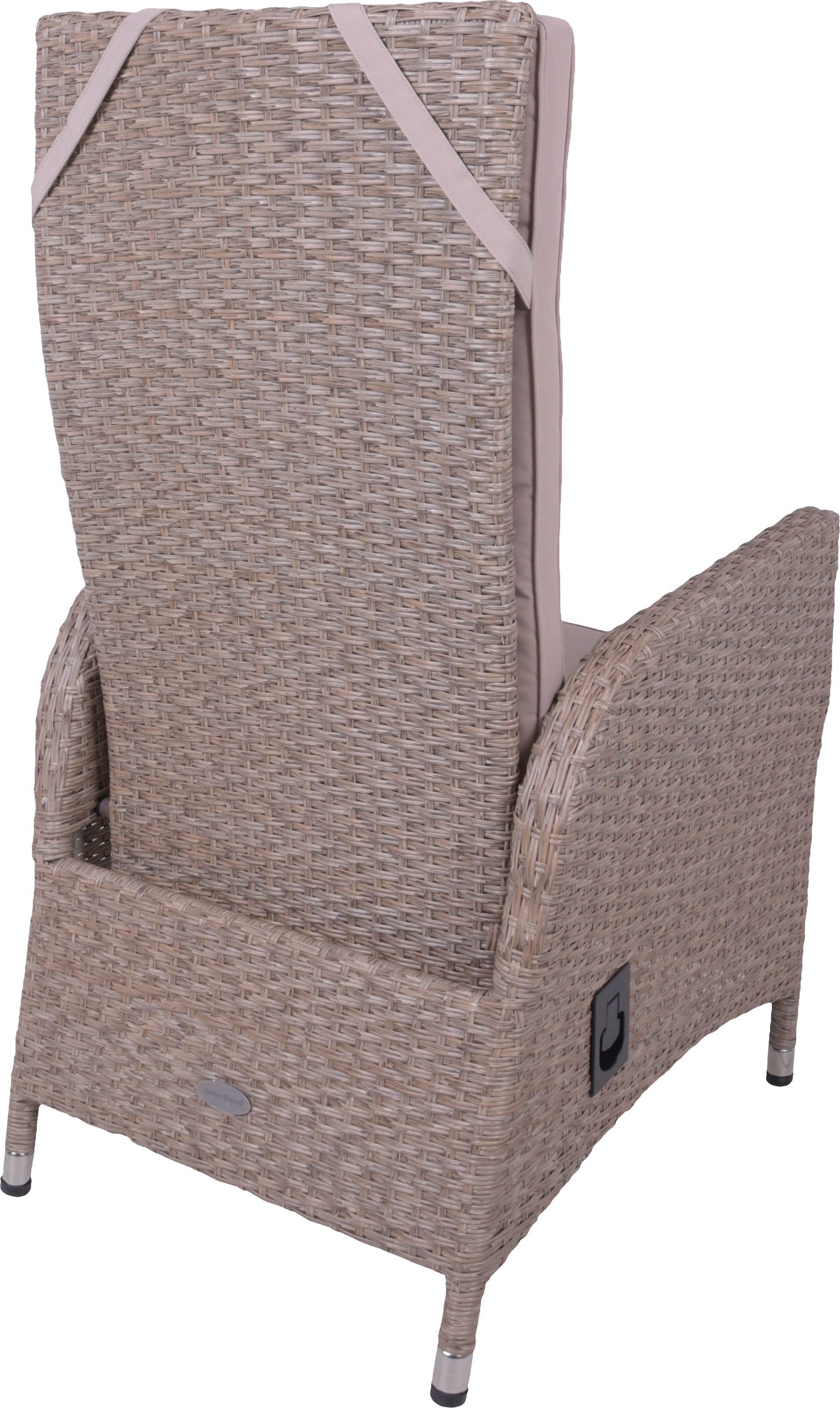 Garden Pleasure Garten-Essgruppe », Tischgruppe »BRAGA Set 01«, weidenbraun« Set, 7 Stk. tlg. 6 Sessel, mit Gasfedern, Tisch LxB: 220x100 cm, inkl Auflagen