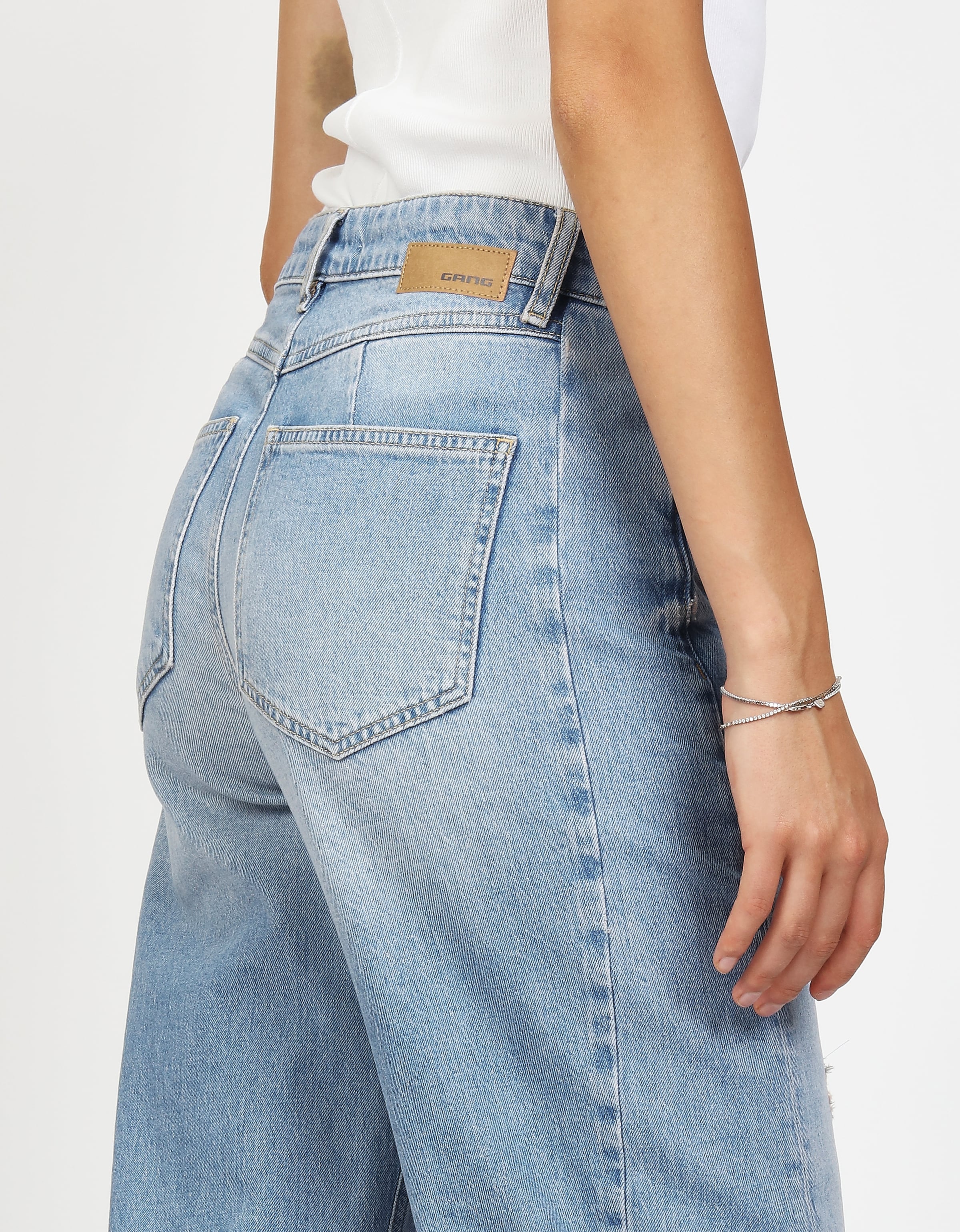 GANG 5-Pocket-Jeans »94BLAKE« mit eingesetztem Seitenstreifen, cropped