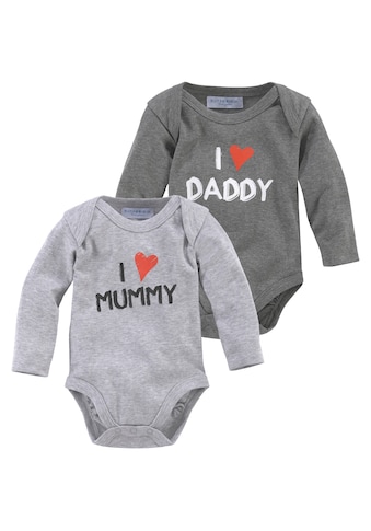 Langarmbody »Mummy & Daddy«, (Packung, 2 tlg.)