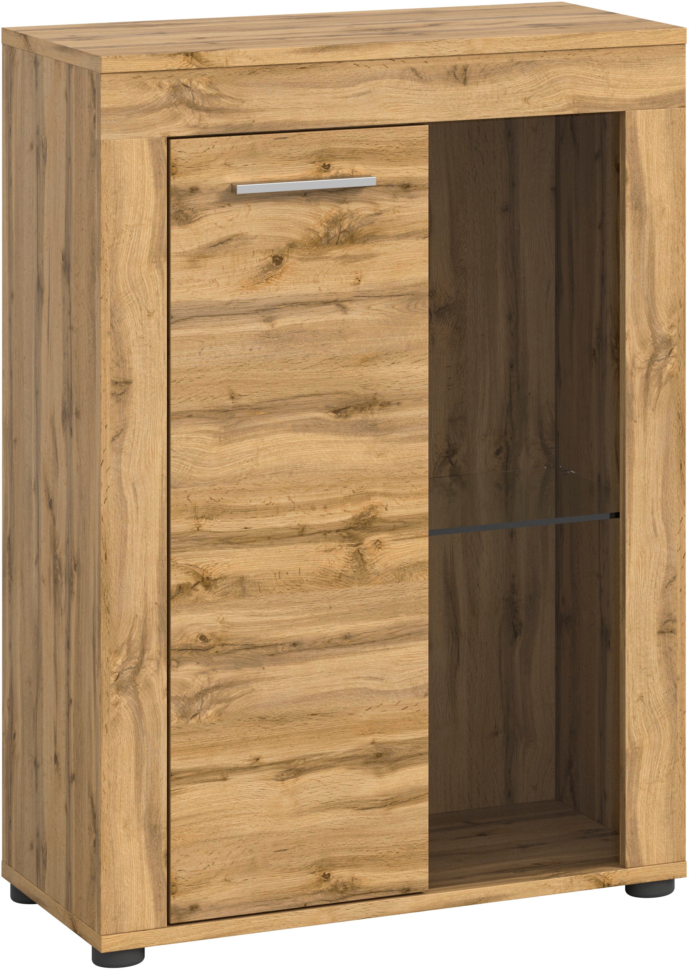INOSIGN Vitrine »Aosta, Breite 60 cm, stehend oder hängend, in verschiedenen Farben«, Türanschlag wechselbar, 1 Glaseinlegeboden, Hängeeitrine, Standvitrine