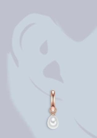 Valero Pearls Paar Creolen »50100026«, mit Süßwasserzuchtperle - Einhänger abnehmbar