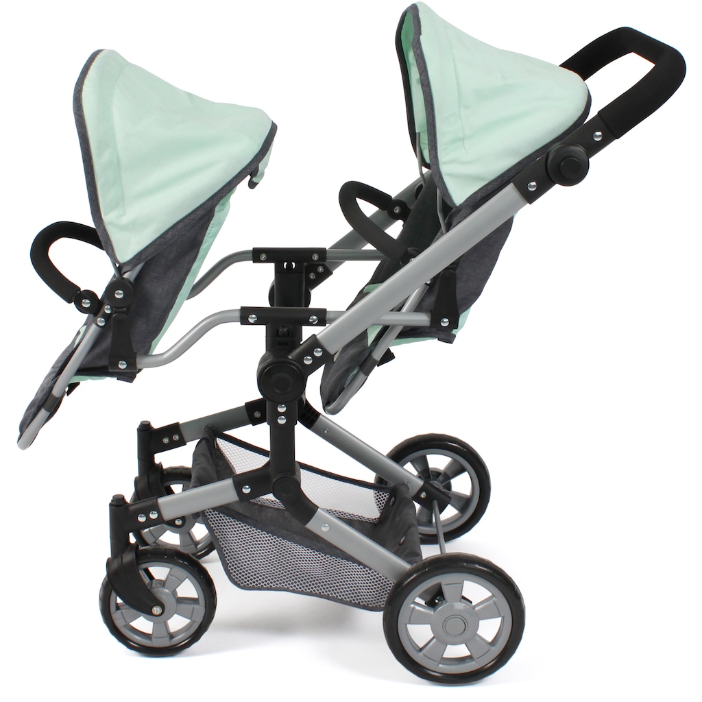 CHIC2000 Puppen-Zwillingsbuggy »Linus Duo, Grau-Mint«