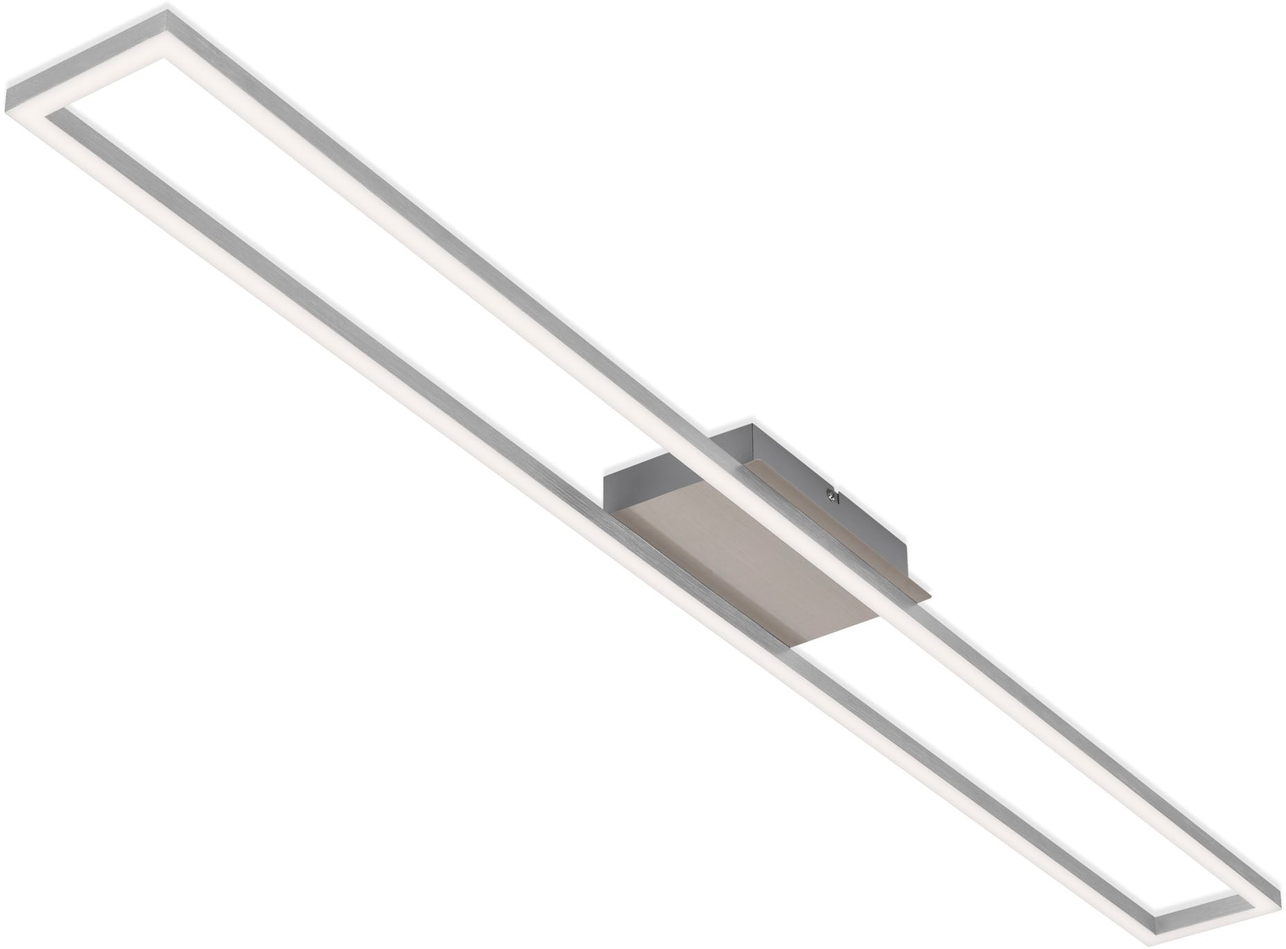 Briloner Leuchten LED Deckenleuchte »3094012 FRAME«, Leuchtmittel LED-Board | LED fest integriert, Deckenlampe, 110x12x5cm, Matt-Nickel, 18W, Wohnzimmer, Schlafzimmer