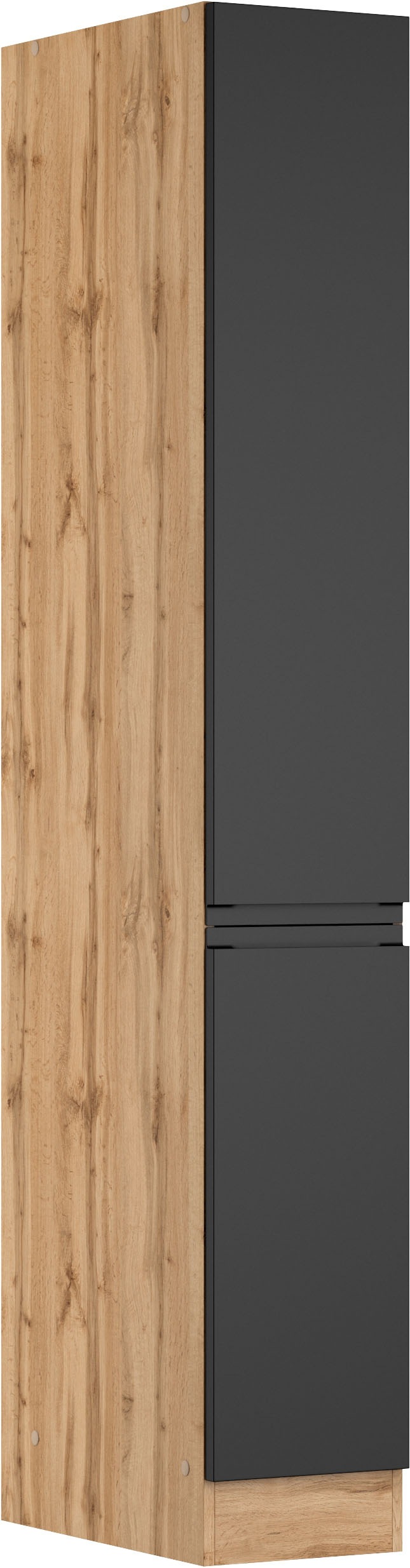 KOCHSTATION Apothekerschrank "KS-Virginia,neu in verbesserter Ausführung" Stauraum, Softclose, Breite 30 cm, Höhe 200 cm, 2 Auszüge, Soft-Close-Funktion