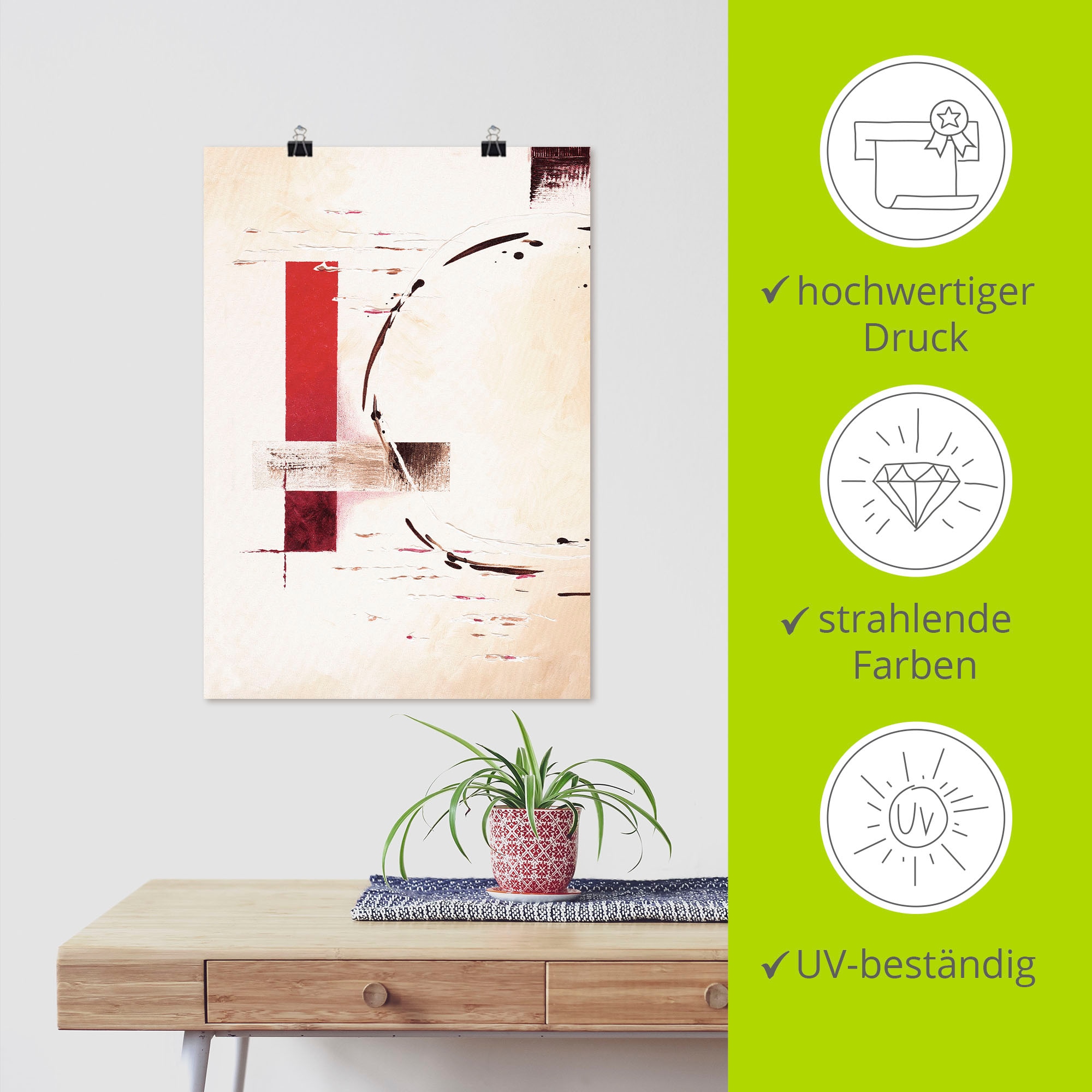 Artland Poster »Spot I«, Gegenstandslos, (1 St.), als Alubild, Leinwandbild, Wandaufkleber oder Poster in versch. Größen