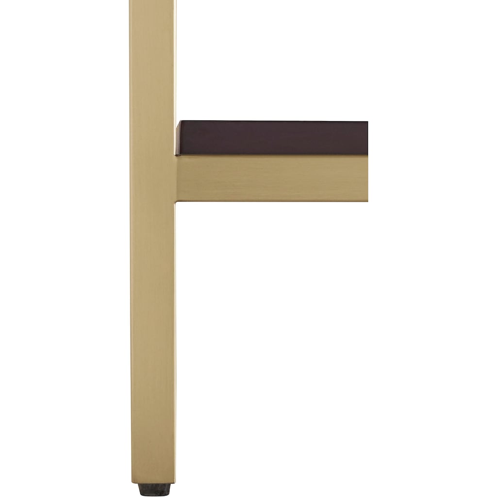 Leonique Couchtisch »Cherlen«, mit zwei Ablageflächen und goldfarbenem Gestell, quadratisch