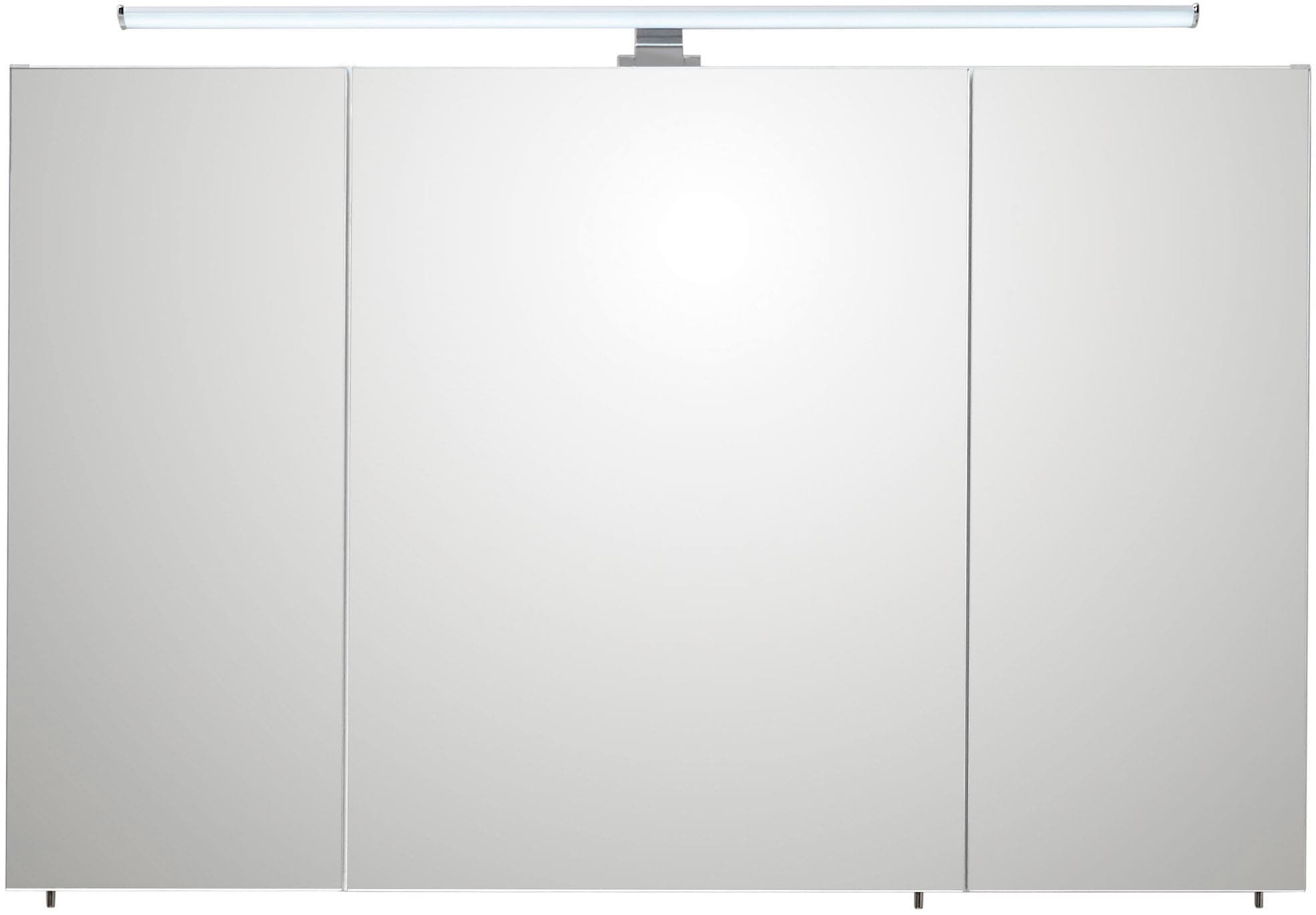 Saphir Badmöbel-Set »Quickset 936 4-teilig, Glaswaschtisch und LED-Spiegelschrank« Set, 4 Stk. tlg.