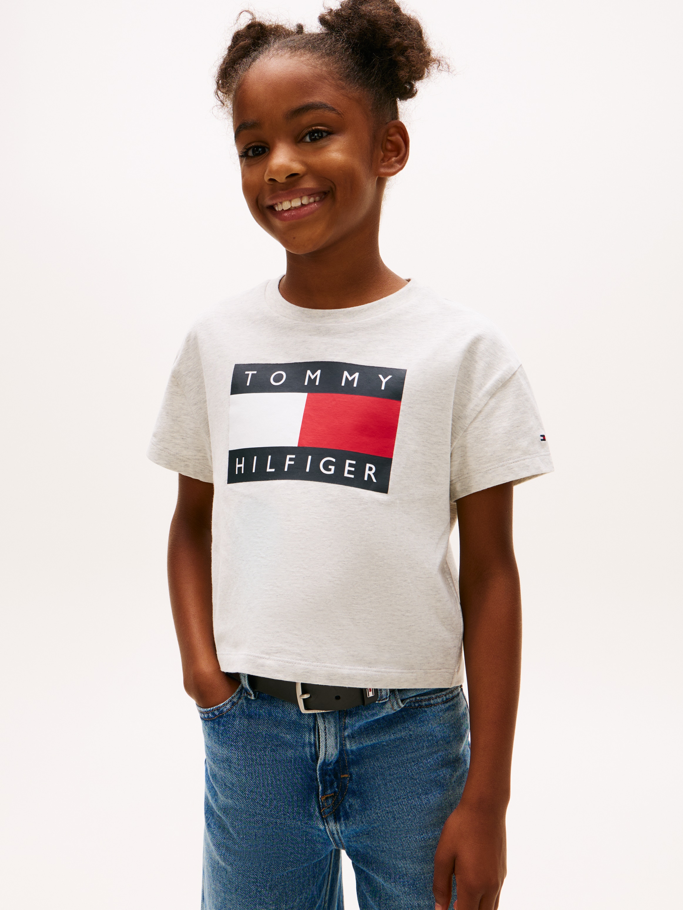 Tommy Hilfiger T-Shirt Kinder bis 16 Jahre, mit Rundhalsausschnitt