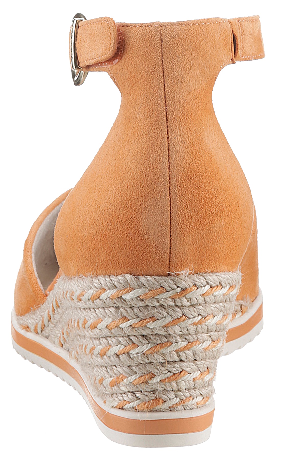 Tamaris Keilpumps, Keilabsatz, Schlupfschuh, Riemchensandale mit modischem Jute-Besatz