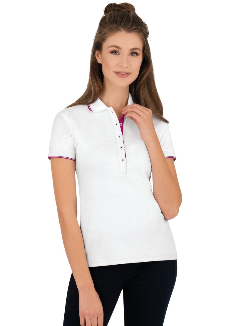 Trigema Poloshirt »TRIGEMA Slim Fit Poloshirt mit langer Knopfleiste«