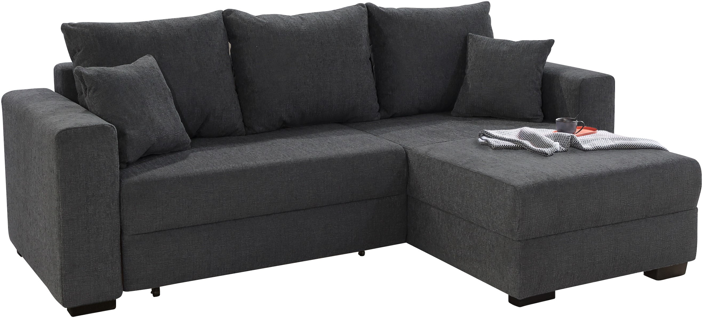 Jockenhöfer Gruppe Ecksofa »Elmau, L-Form, Breite 235cm«, inkl. Bettfunktion, Bettkasten, Ottomane links/rechts montierbar