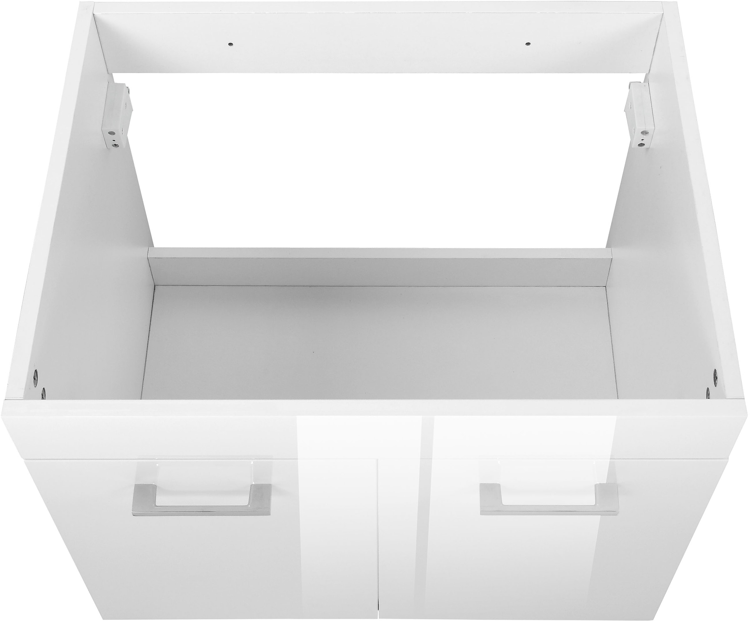 welltime Waschtisch »Florenz, Breite 60cm, 2 Tür, 2 Fächer, MDF-Front«, Waschplatz mit 2 Türen,in verschiedenen Farben erhältlich, Badmöbel