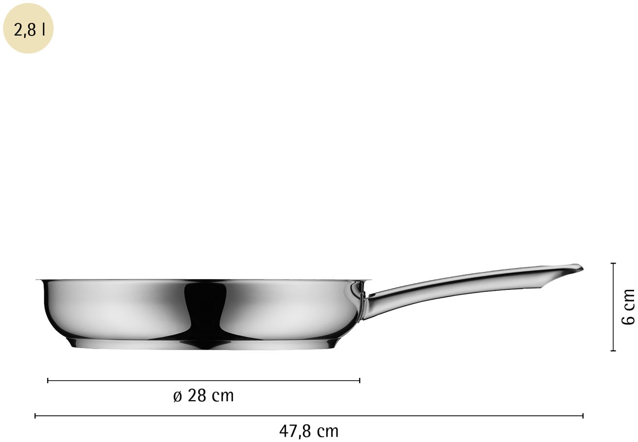 WMF Bratpfanne »Devil, Ø 28 cm, Pfanne Induktion mit Antihaftversiegelung« Cromargan® Edelstahl Rostfrei 18/10 1 Stk. tlg. TransTherm®-Allherdboden, für alle Herdarten geeignet, Edelstahlgriff