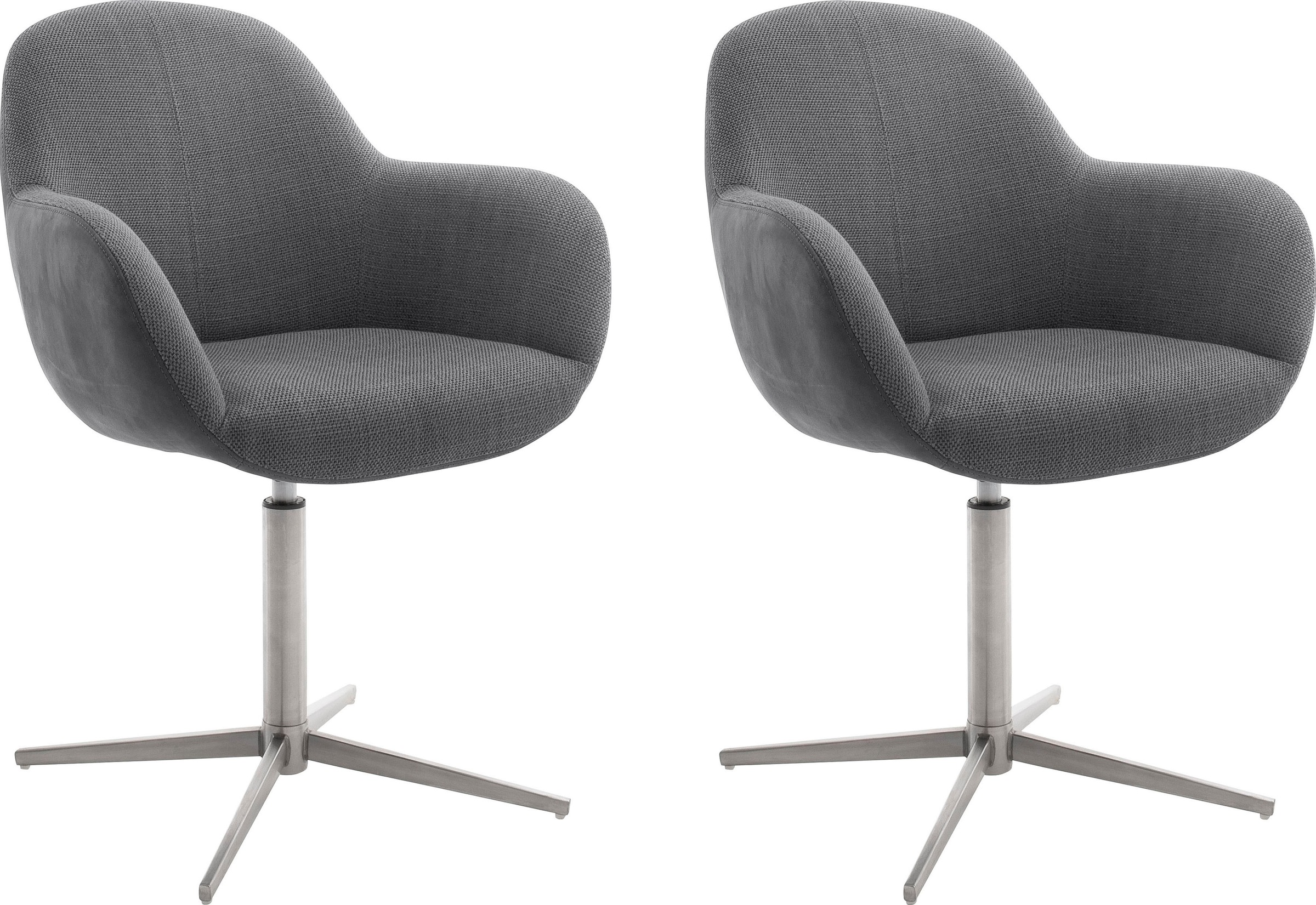 MCA furniture Esszimmerstuhl »Melrose«, (Set), 2 St., Stuhl 360°drehbar mit Nivellierung